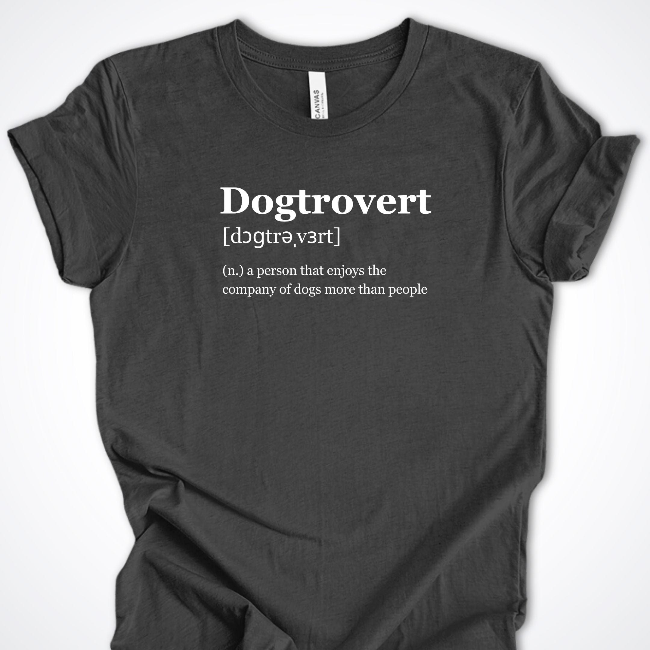 T-Shirt Dark Grey Heather / S Dogtrovert Premium Unisex T-Shirt ReallyintoDogs