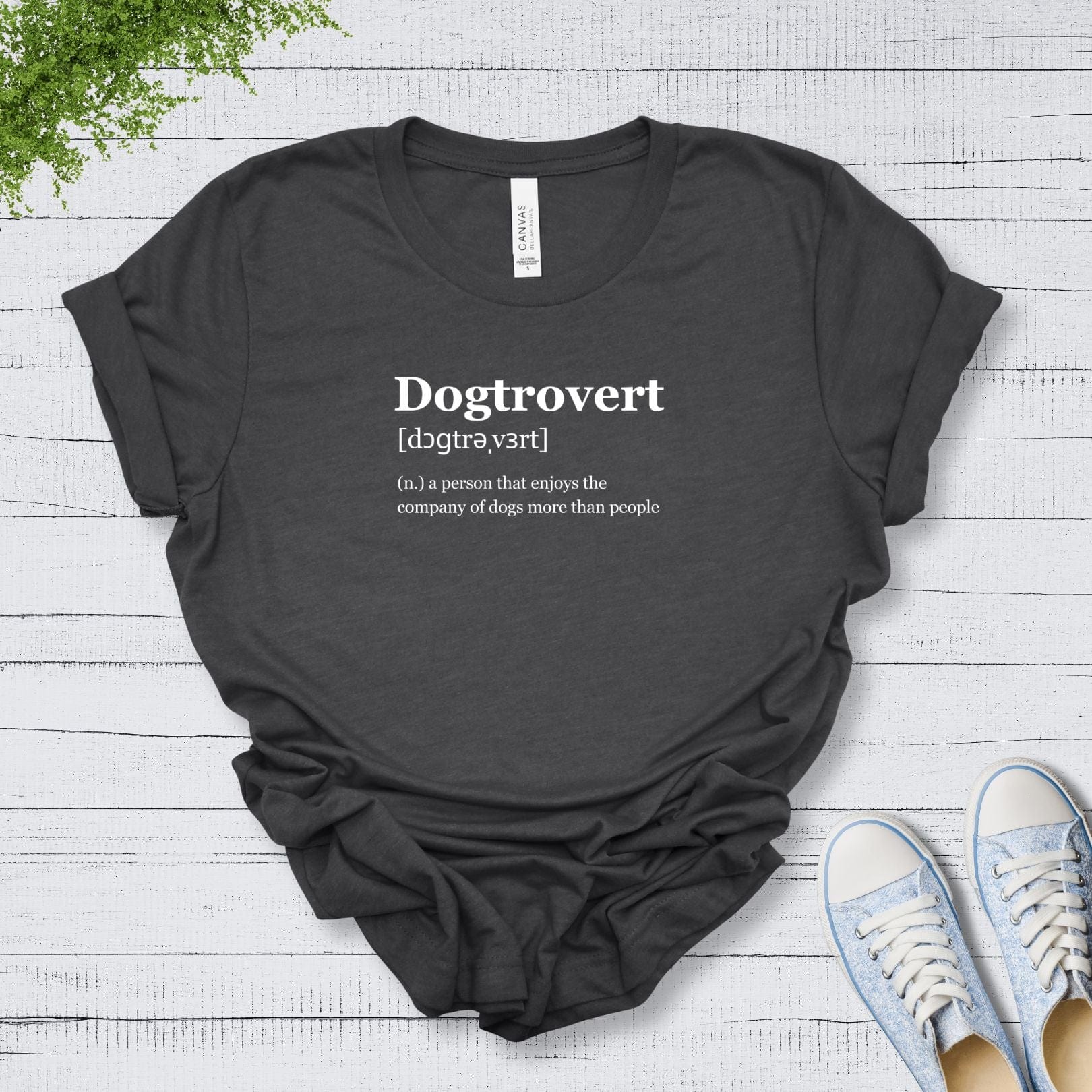 T-Shirt Dark Grey Heather / S Dogtrovert Premium Unisex Tee --reallyintothat