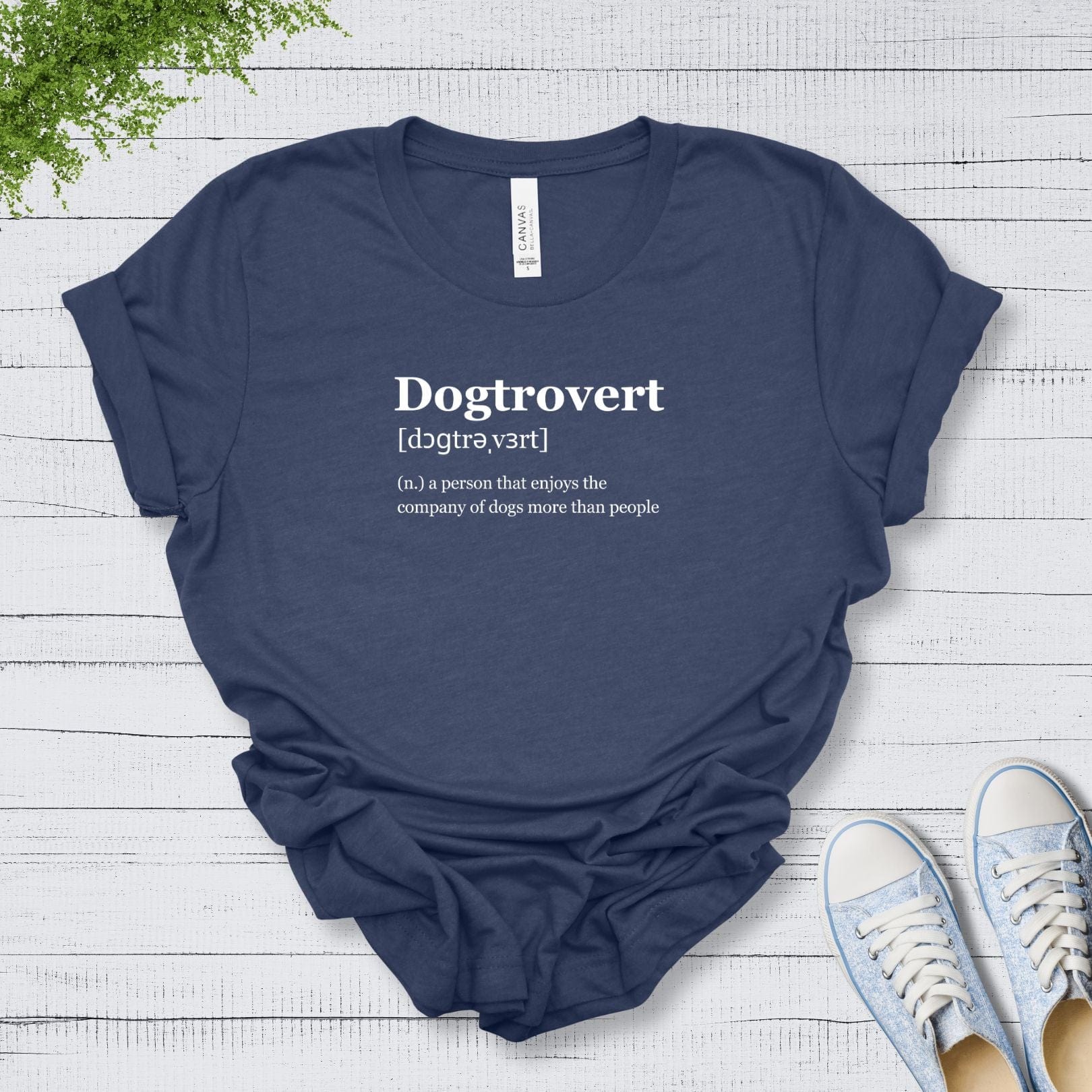 T-Shirt Heather Navy / S Dogtrovert Premium Unisex Tee --reallyintothat