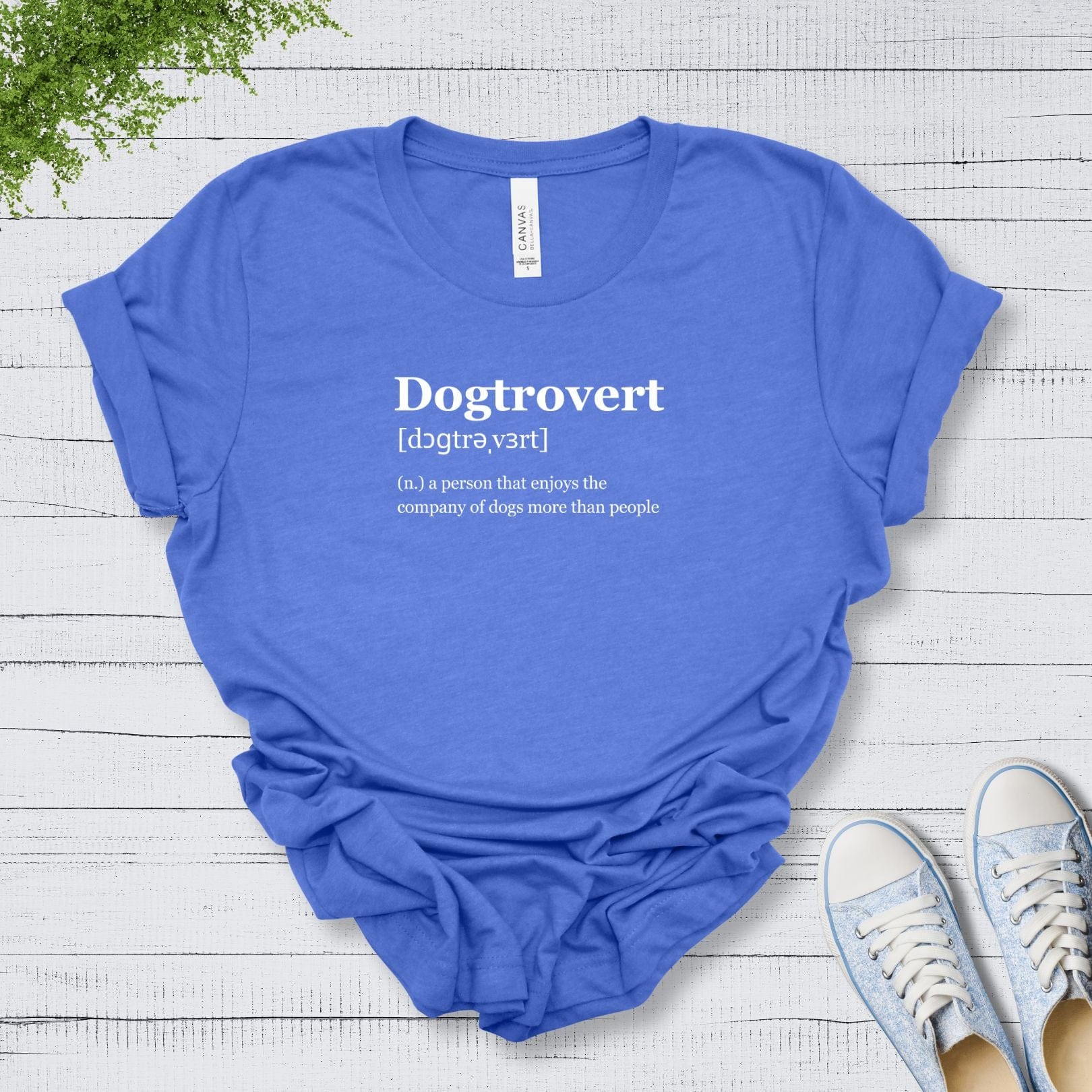 T-Shirt Heather True Royal / S Dogtrovert Premium Unisex Tee --reallyintothat