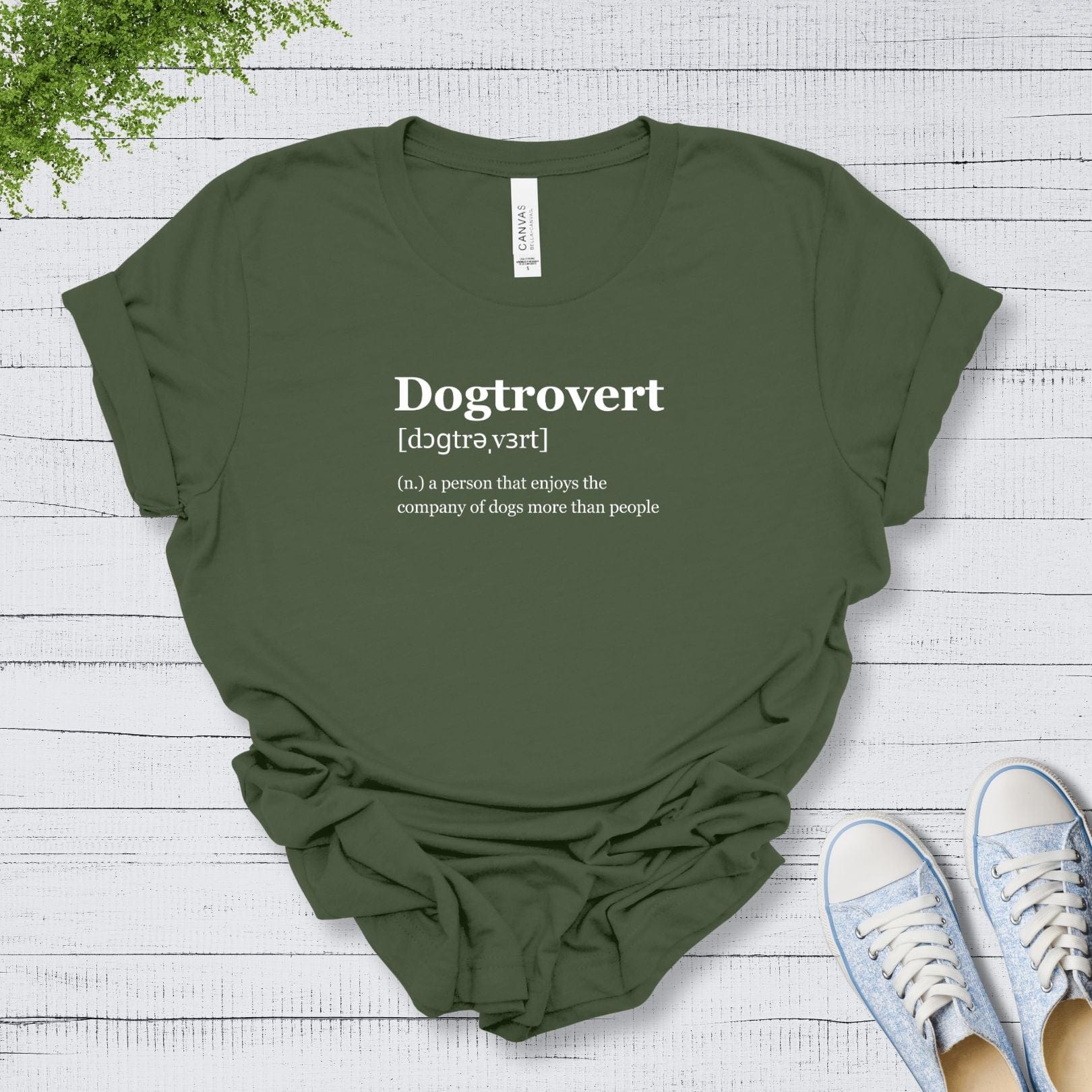 T-Shirt Military Green / S Dogtrovert Premium Unisex Tee --reallyintothat