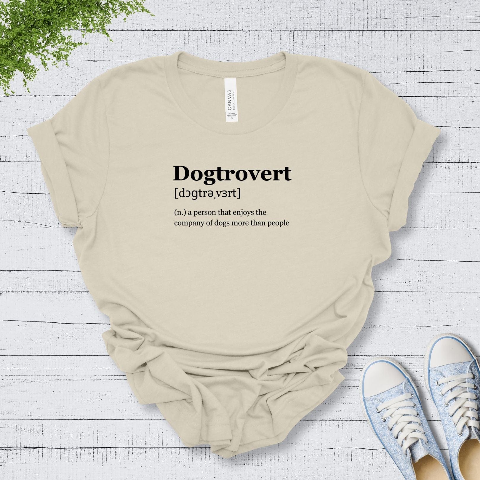 T-Shirt Natural / S Dogtrovert Premium Unisex Tee --reallyintothat