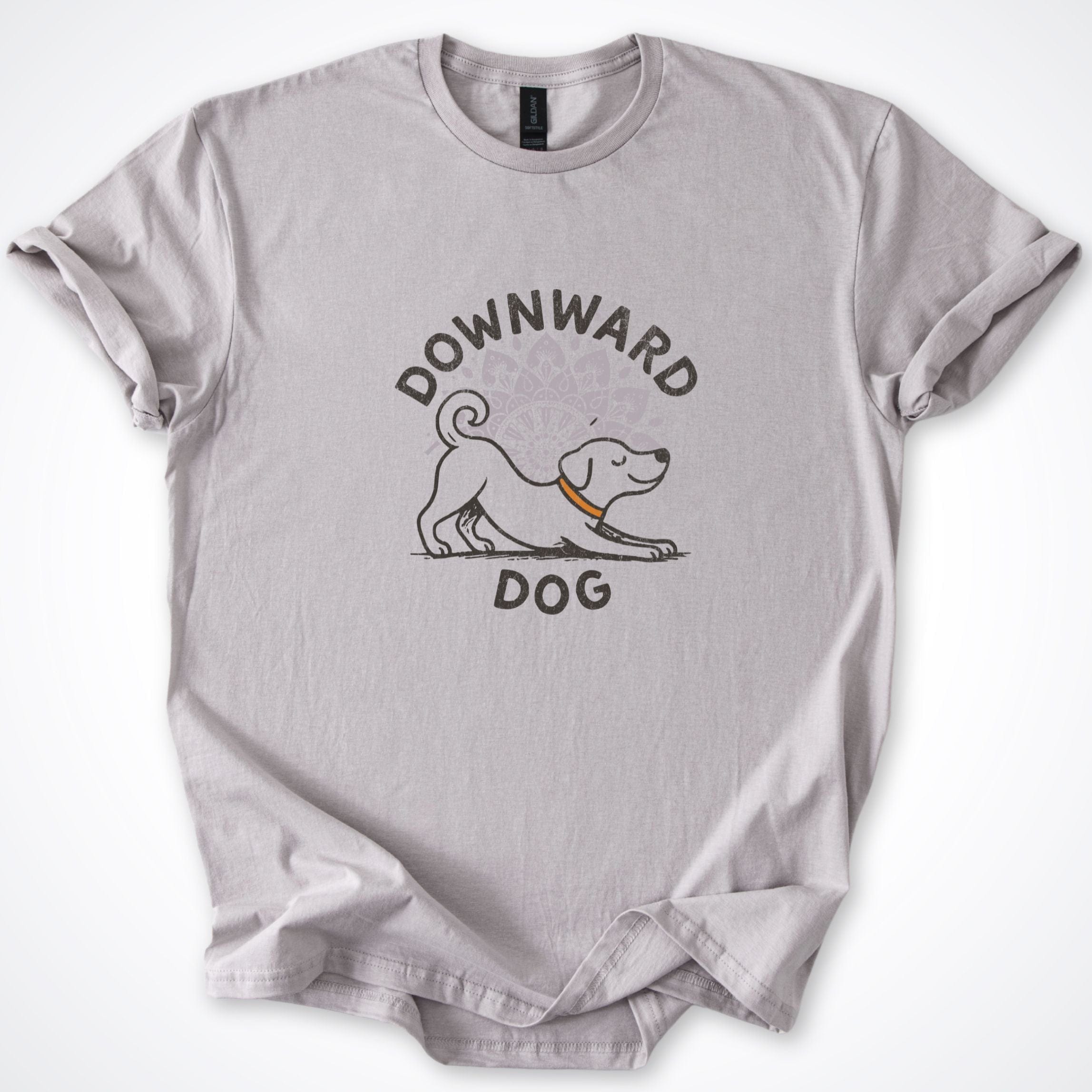 T-Shirt Ice Grey / S Downward Dog T-Shirt ReallyintoDogs