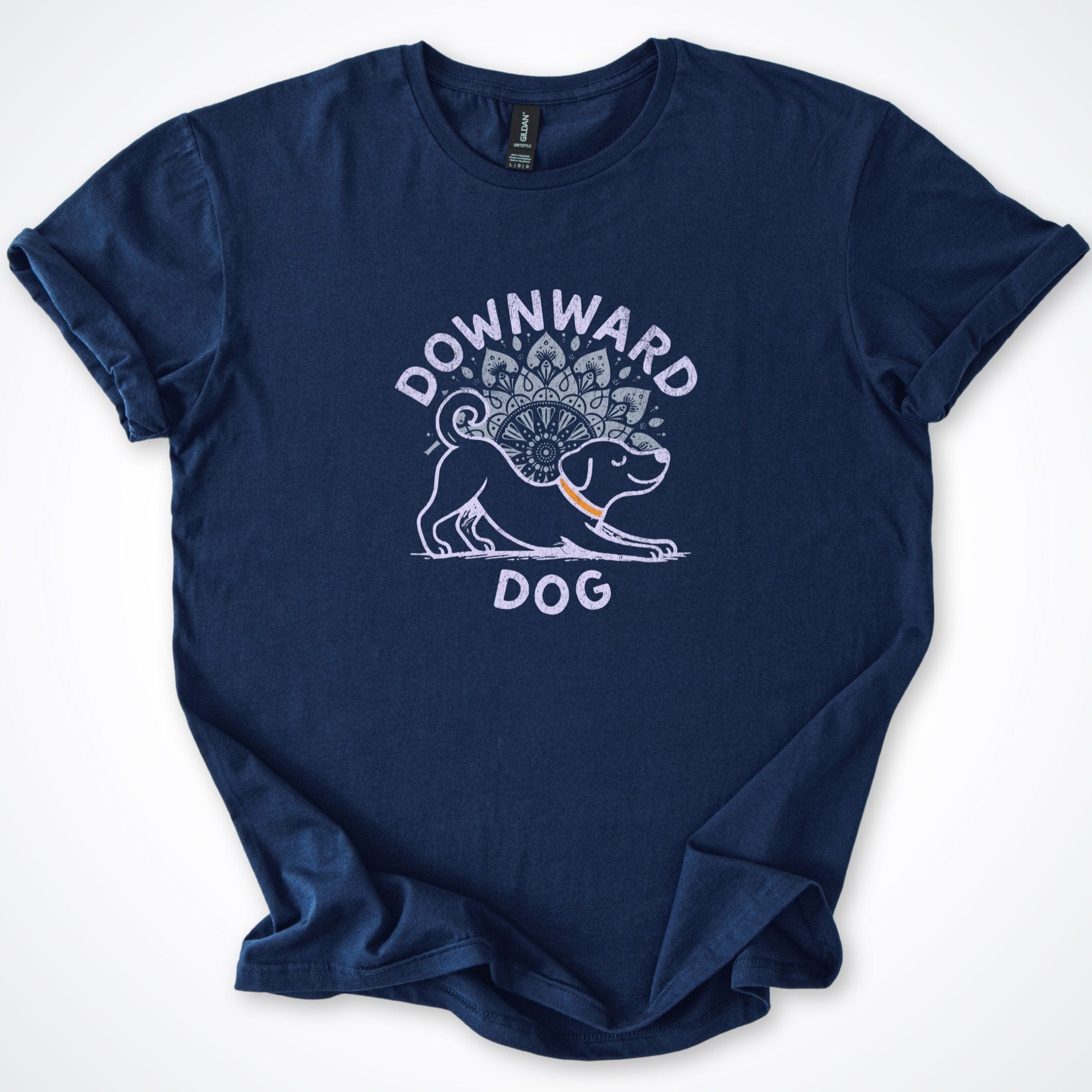T-Shirt Navy / S Downward Dog T-Shirt ReallyintoDogs