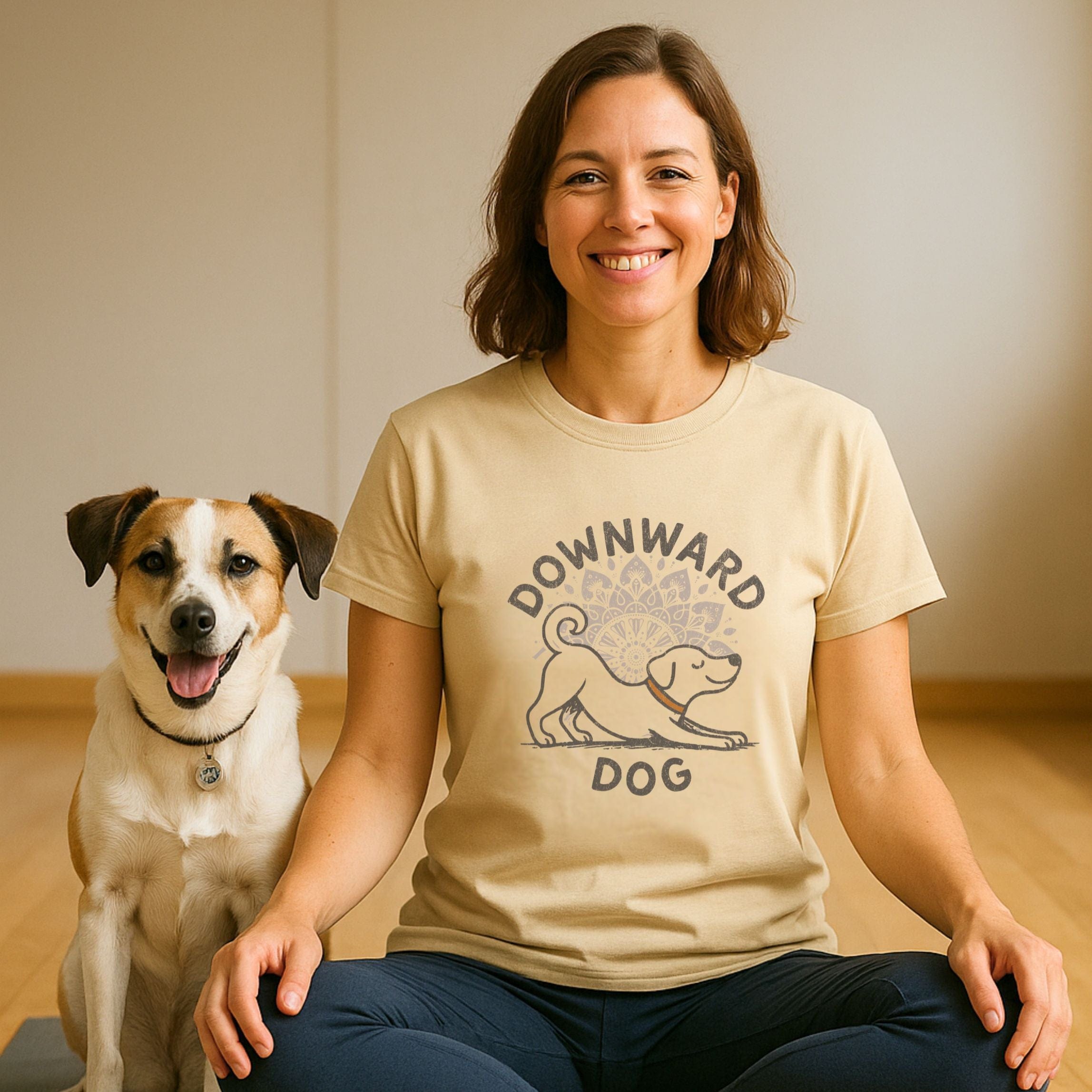 T-Shirt Downward Dog T-Shirt ReallyintoDogs