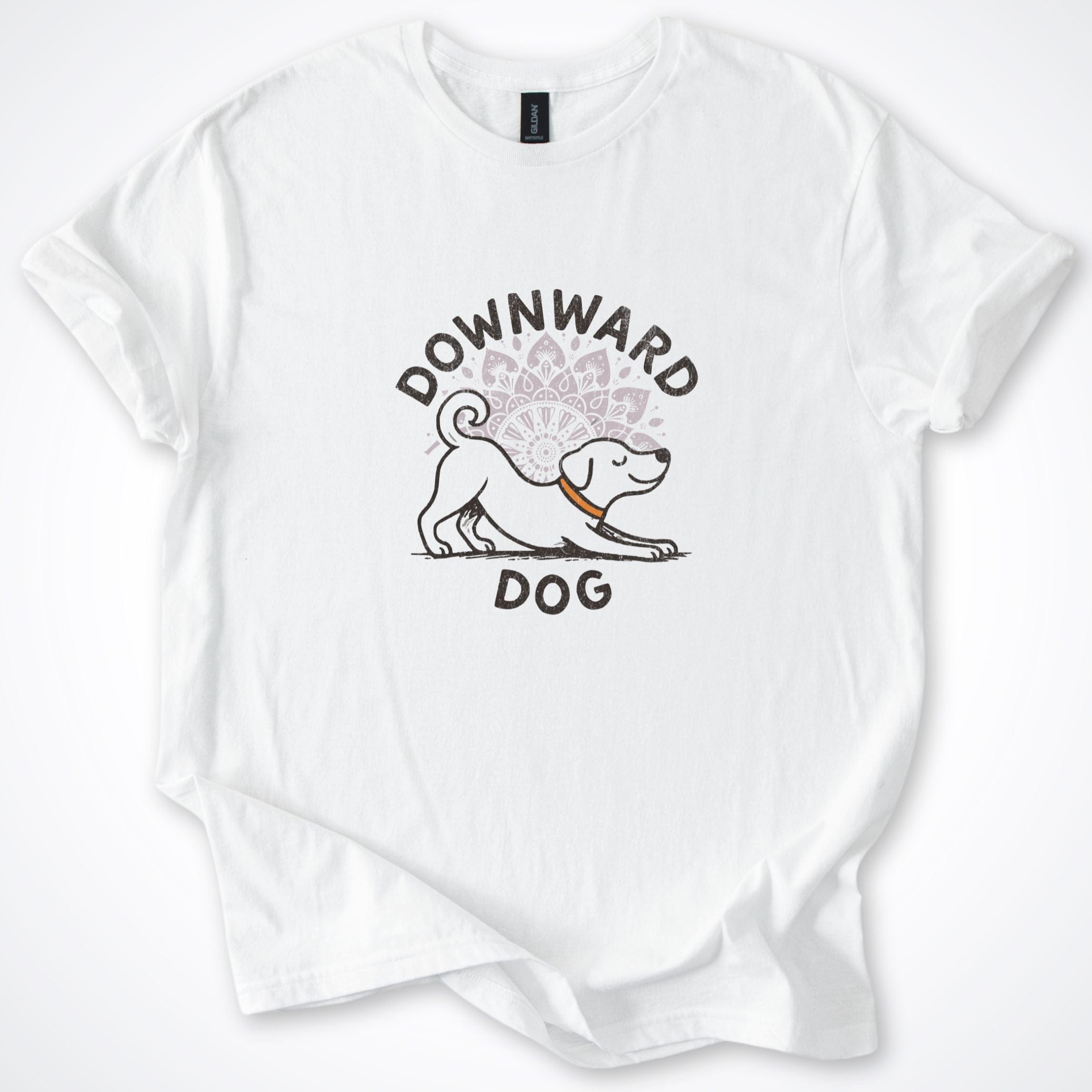 T-Shirt White / S Downward Dog T-Shirt ReallyintoDogs