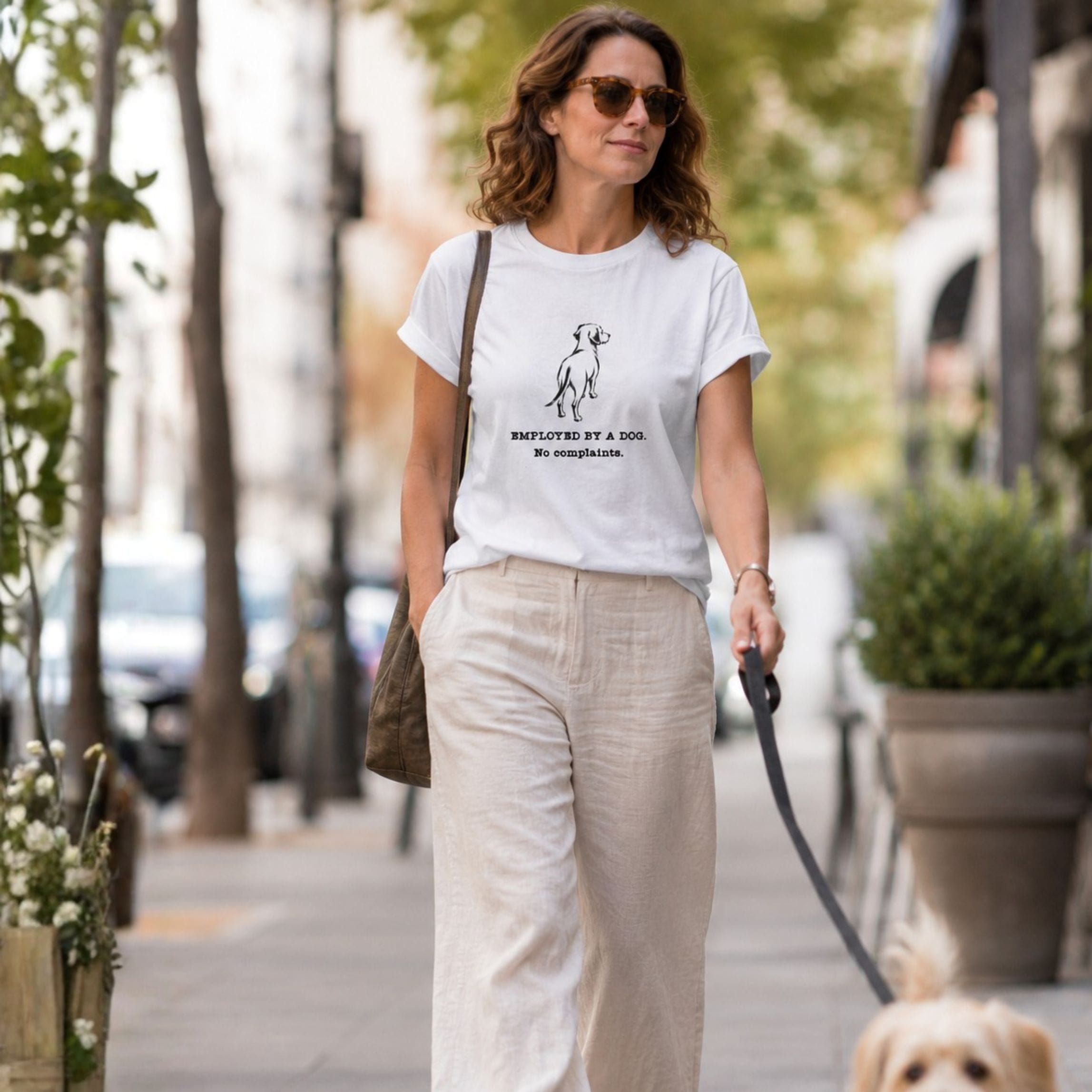 T-Shirt Employed By A Dog. Small Dog T-Shirt ReallyintoDogs