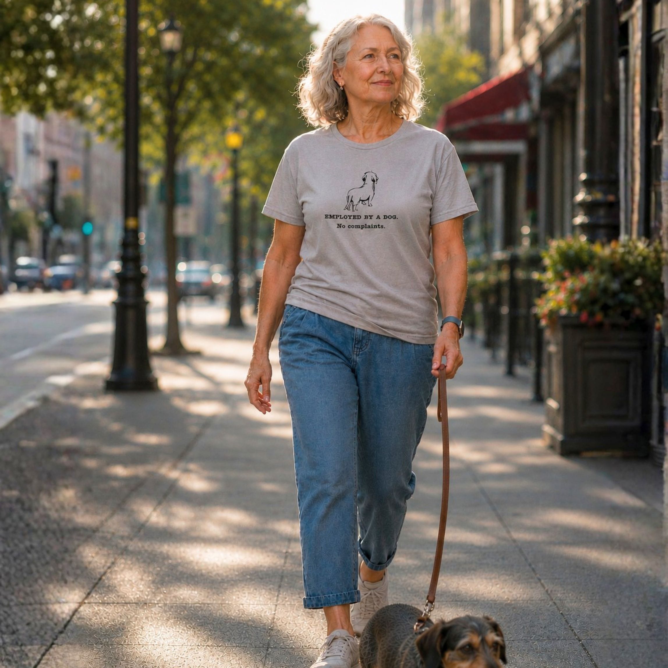 T-Shirt Employed By A Dog. Small Long Dog T-Shirt ReallyintoDogs