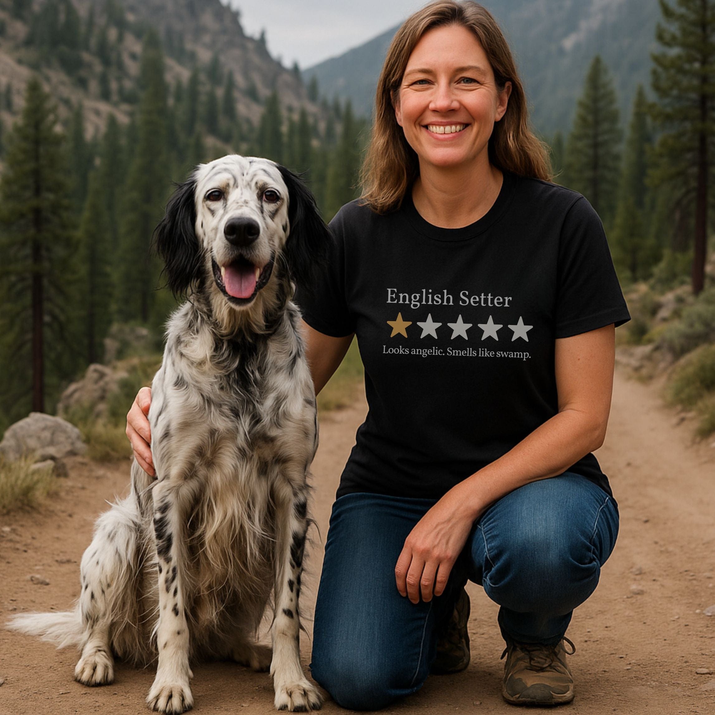 T-Shirt English Setter One Star Review T-Shirt ReallyintoDogs