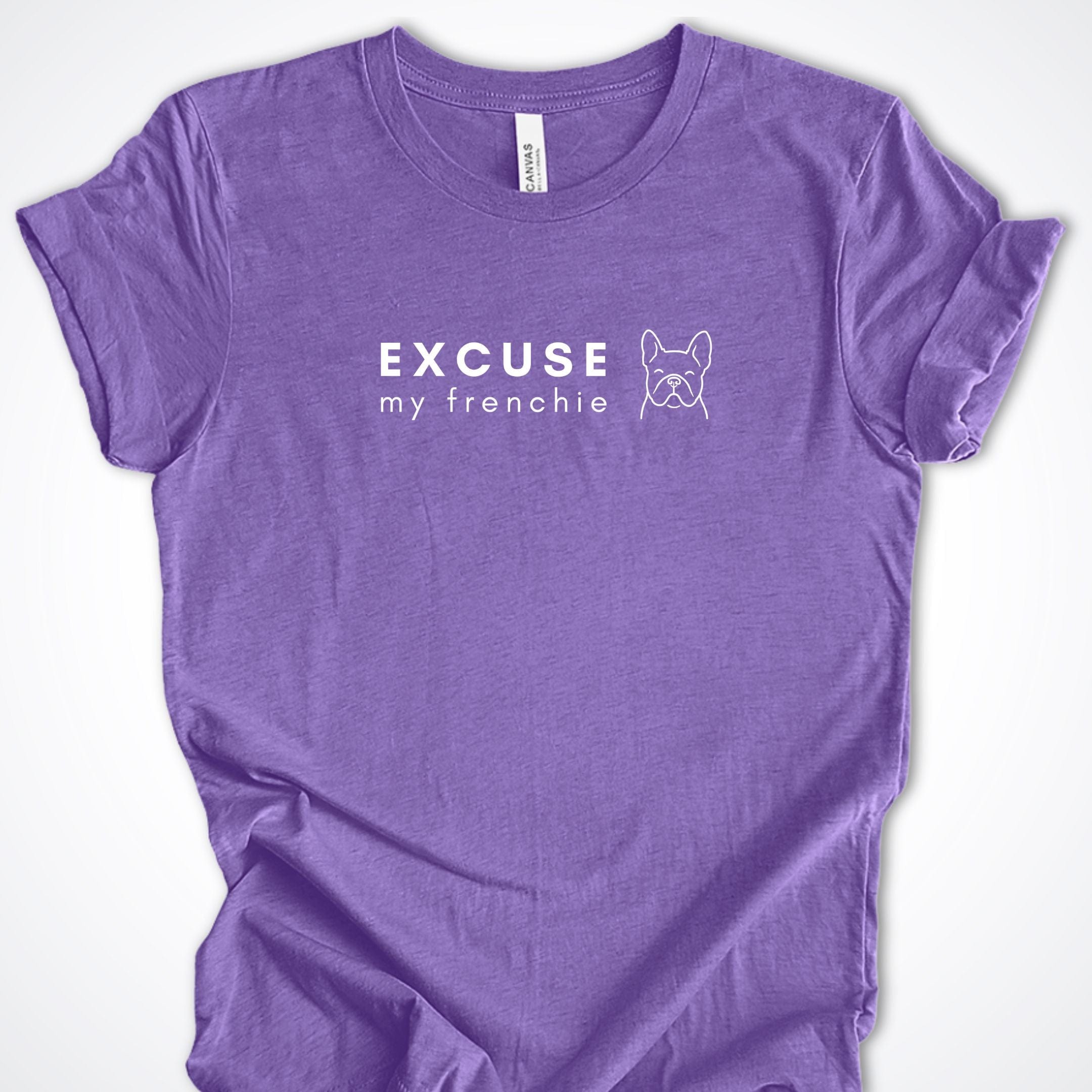 T-Shirt Heather Team Purple / S Excuse my Frenchie Premium Unisex T-Shirt ReallyintoDogs