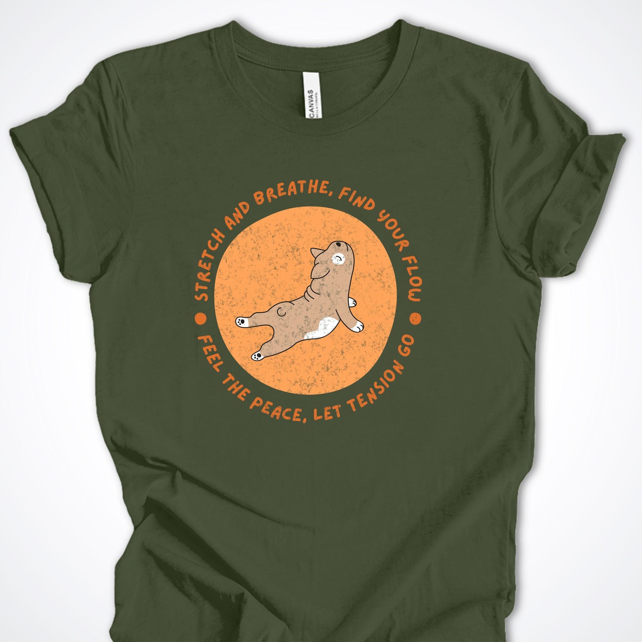 T-Shirt Military Green / S Find Your Flow Premium Unisex T-Shirt ReallyintoDogs
