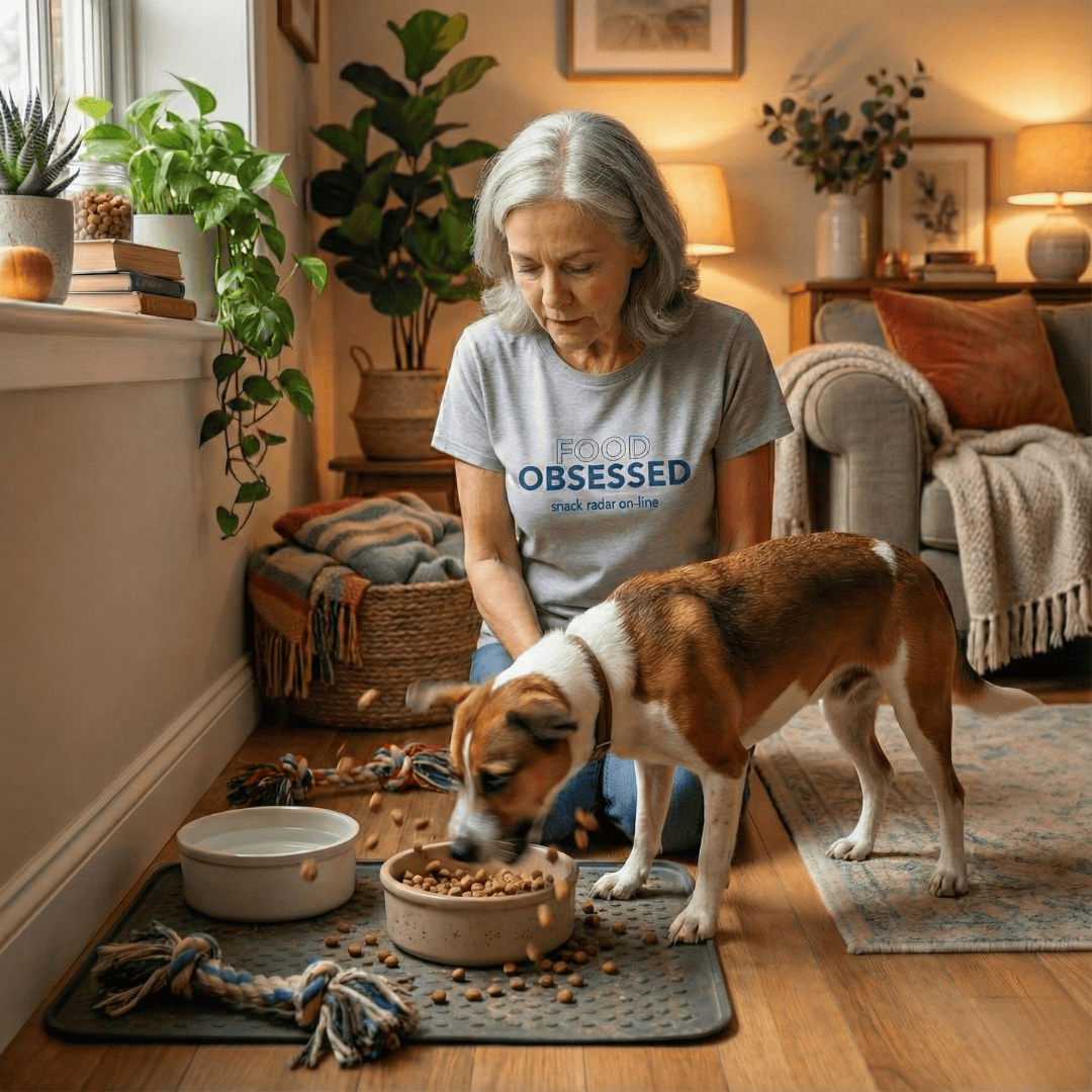 T-Shirt Ice Grey / S Food Obsessed Is My Dog ReallyintoDogs