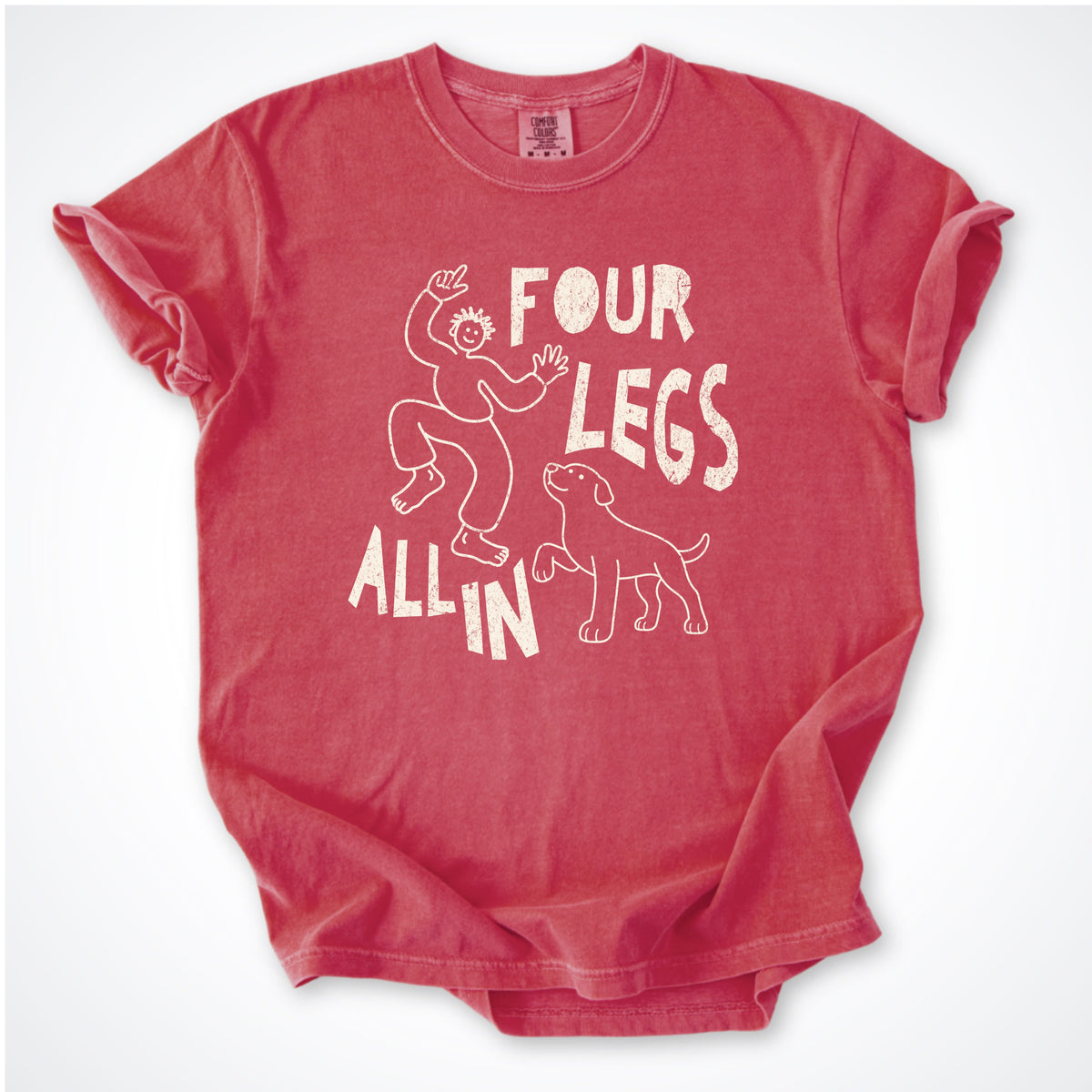T-Shirt Watermelon / S Four Legs All In Man and Dog Premium T-Shirt ReallyintoDogs