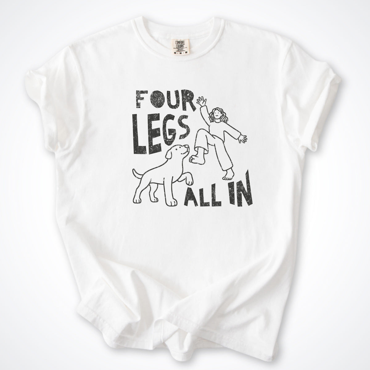 T-Shirt White / S Four Legs All In Premium T-Shirt ReallyintoDogs
