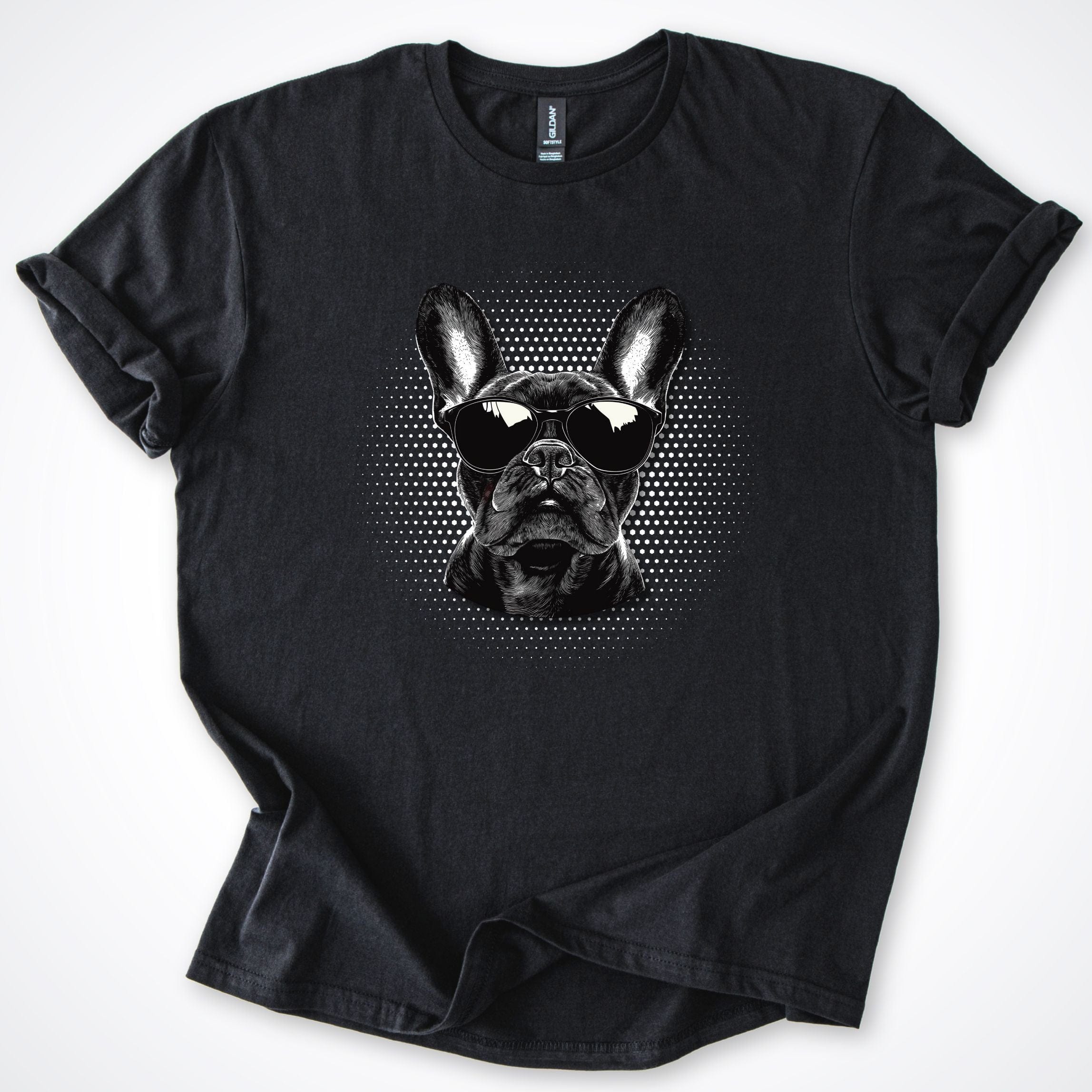 T-Shirt Black / S French Bulldog Cool Dog with Sunglasses T-Shirt ReallyintoDogs