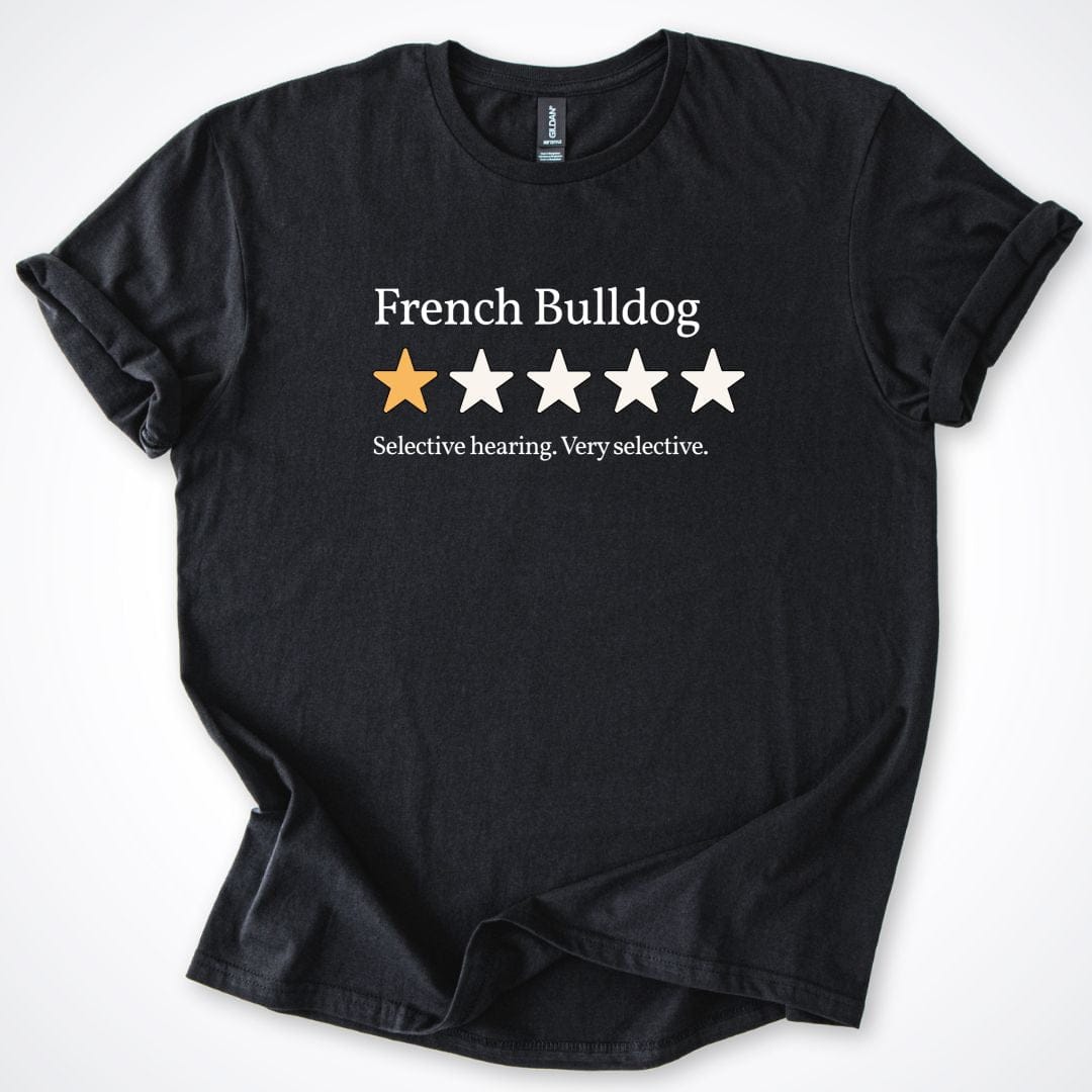 T-Shirt Black / S French Bulldog One Star Review 2.0 T-Shirt ReallyintoDogs