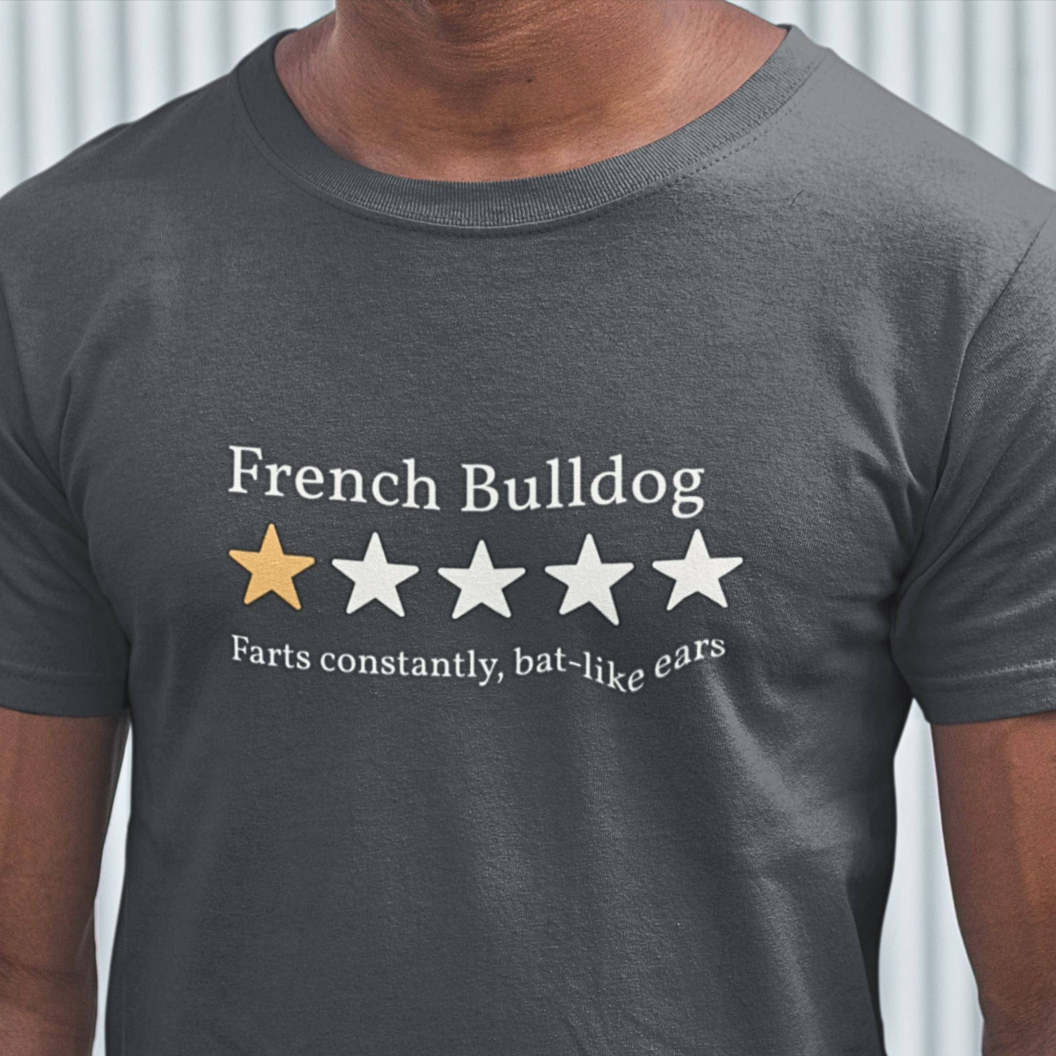 T-Shirt French Bulldog One Star Review Premium Unisex T-Shirt ReallyintoDogs