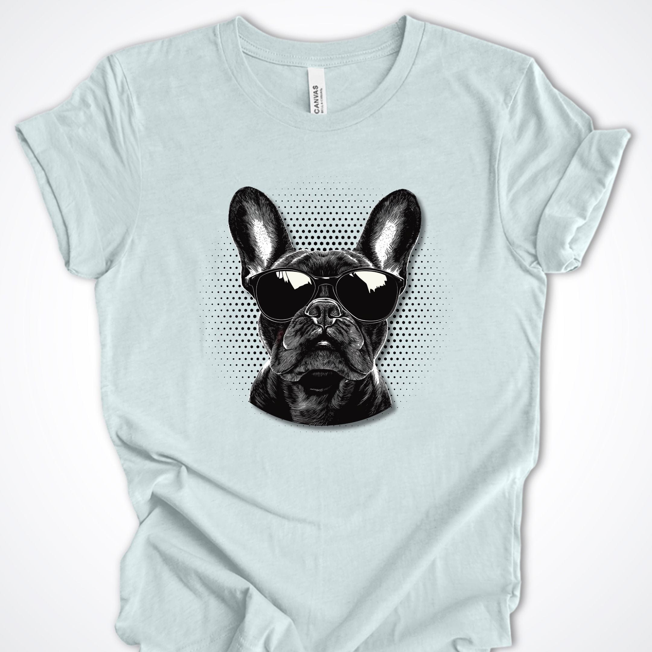 T-Shirt Heather Ice Blue / S French Bulldog Top Dog Premium Unisex T-Shirt ReallyintoDogs