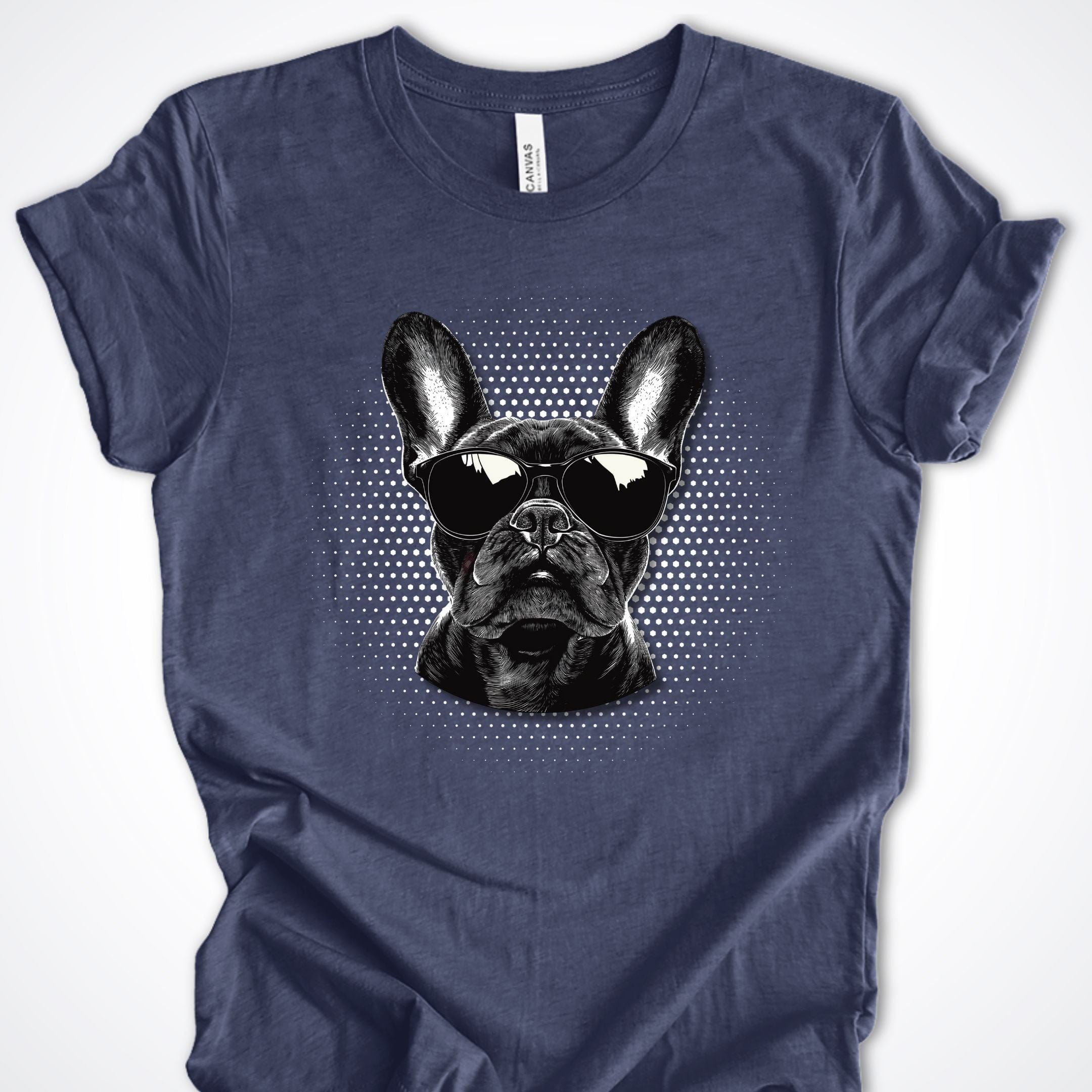 T-Shirt Heather Navy / S French Bulldog Top Dog Premium Unisex T-Shirt ReallyintoDogs