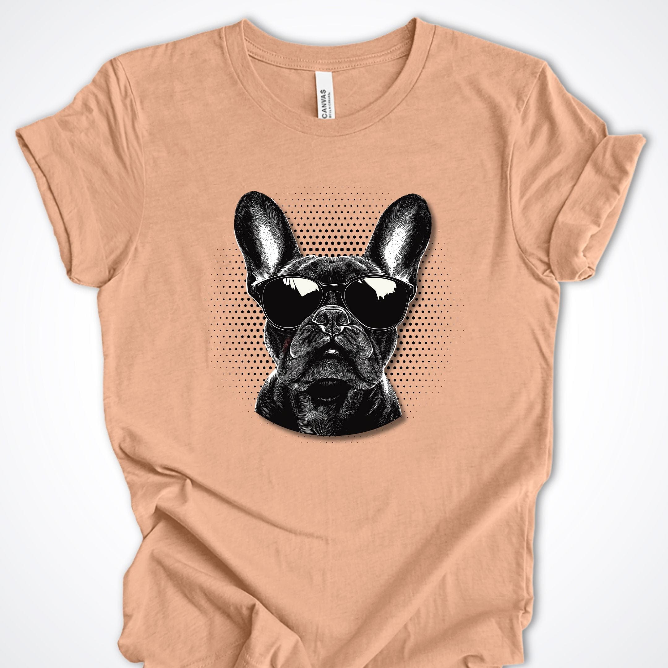 T-Shirt Heather Peach / S French Bulldog Top Dog Premium Unisex T-Shirt ReallyintoDogs