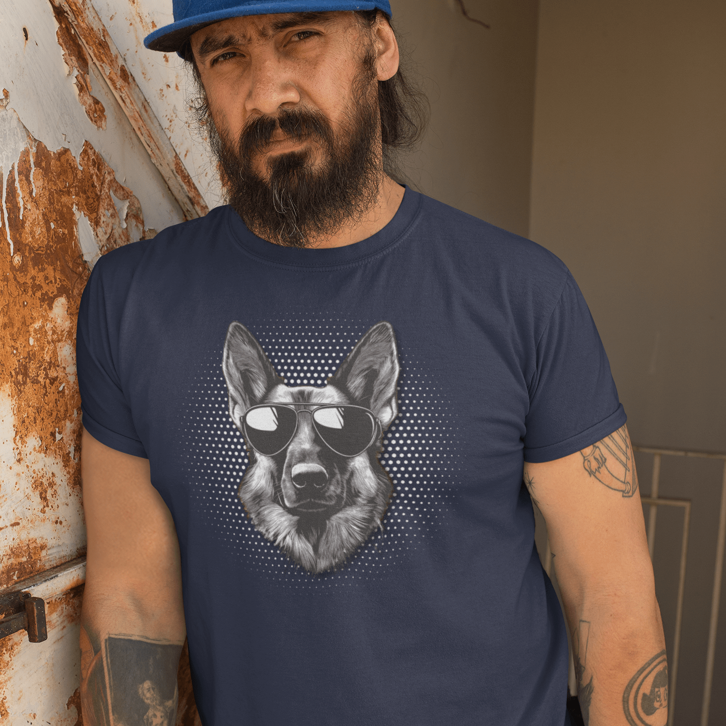 T-Shirt German Shepherd Cool Dog with Sunglasses T-Shirt ReallyintoDogs