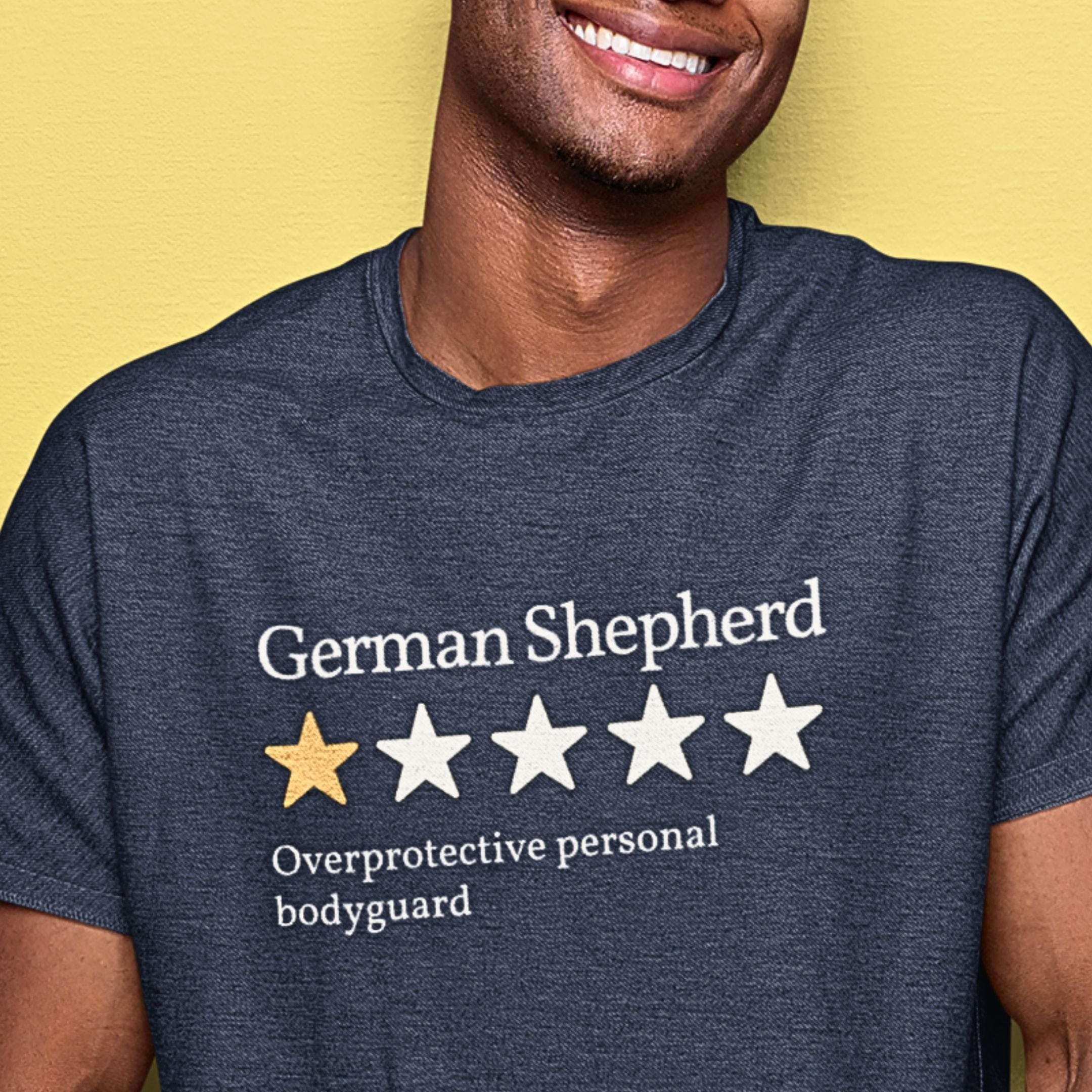 T-Shirt German Shepherd One Star Review Premium Unisex T-Shirt ReallyintoDogs