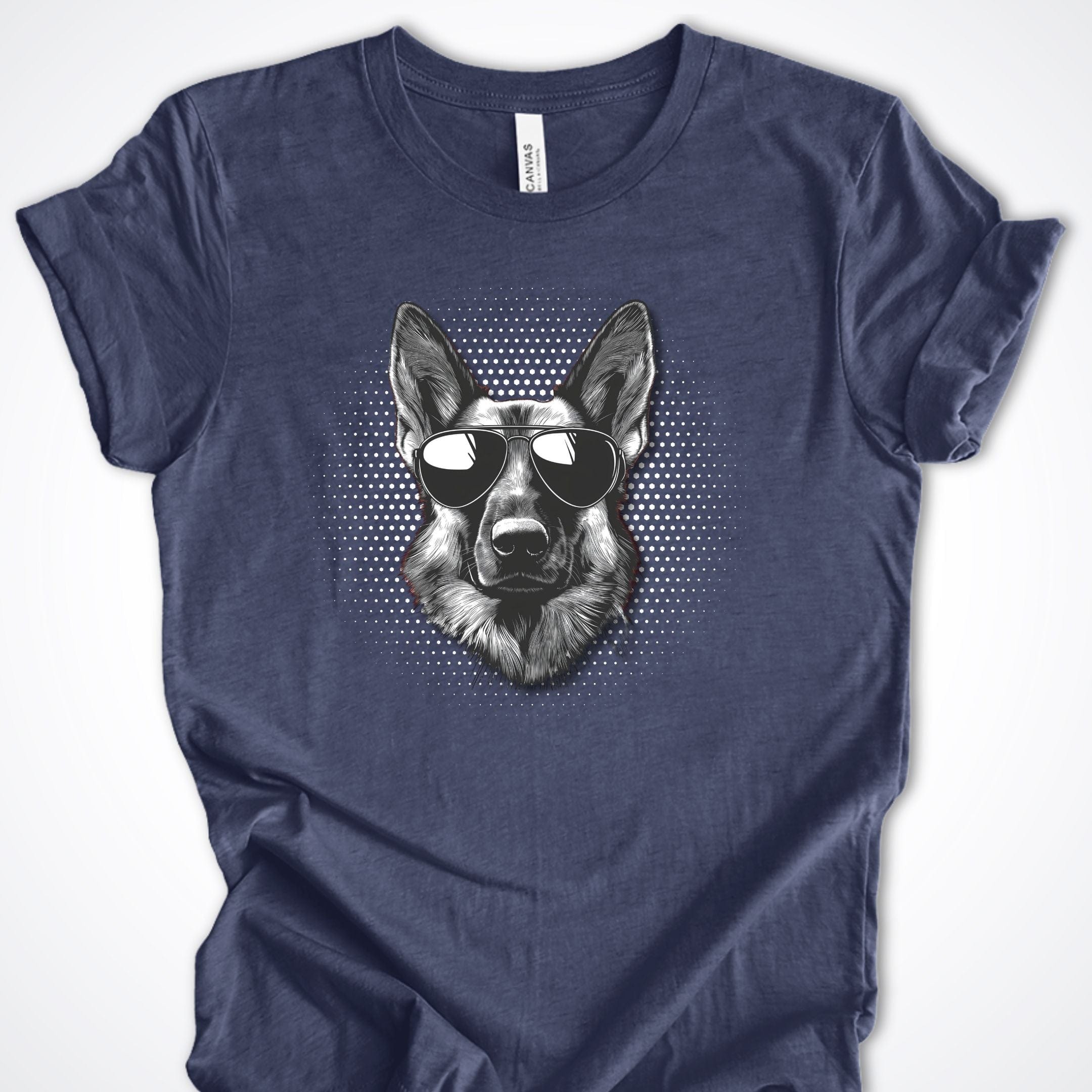 T-Shirt Heather Navy / S German Shepherd Top Dog Premium Unisex T-Shirt ReallyintoDogs