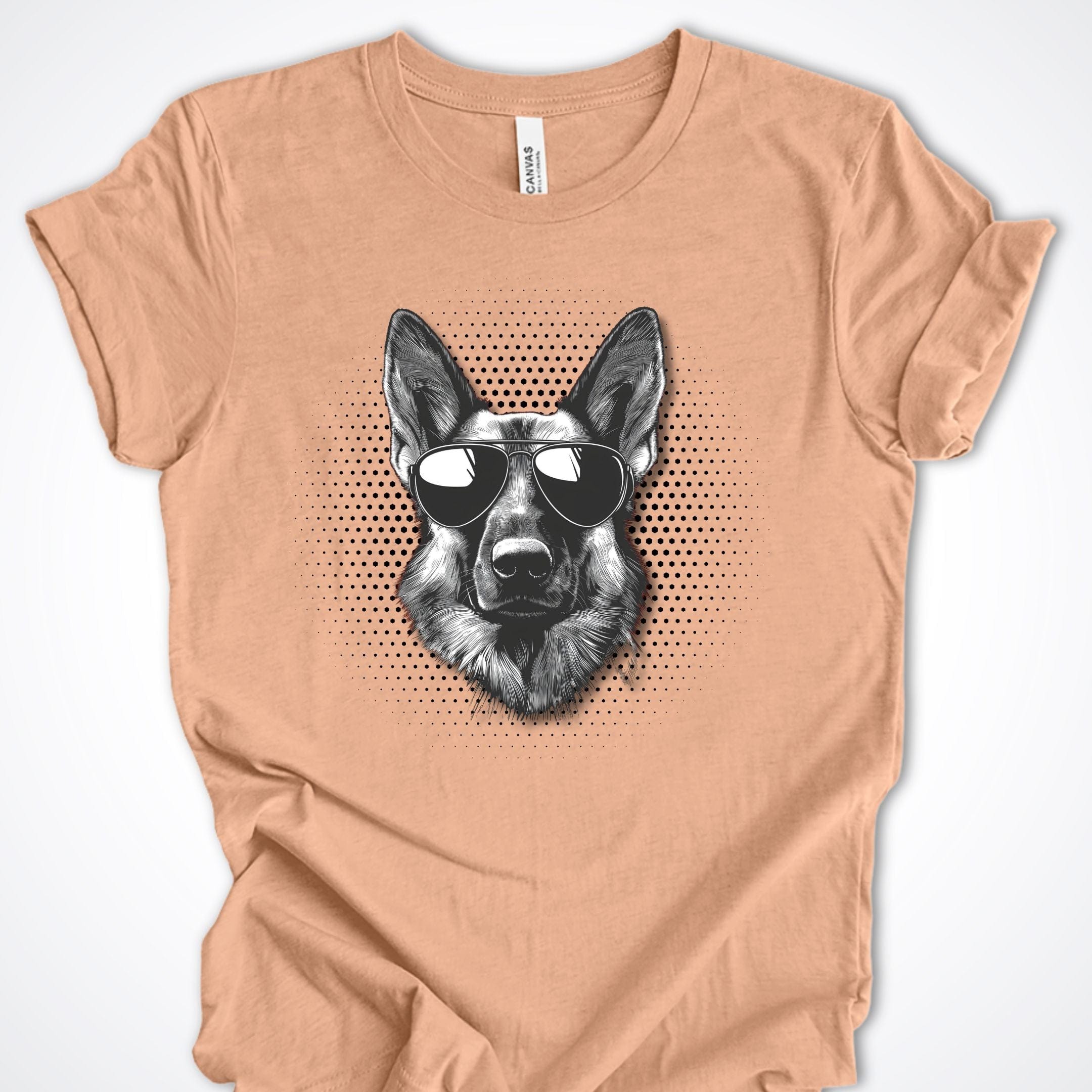 T-Shirt Heather Peach / S German Shepherd Top Dog Premium Unisex T-Shirt ReallyintoDogs