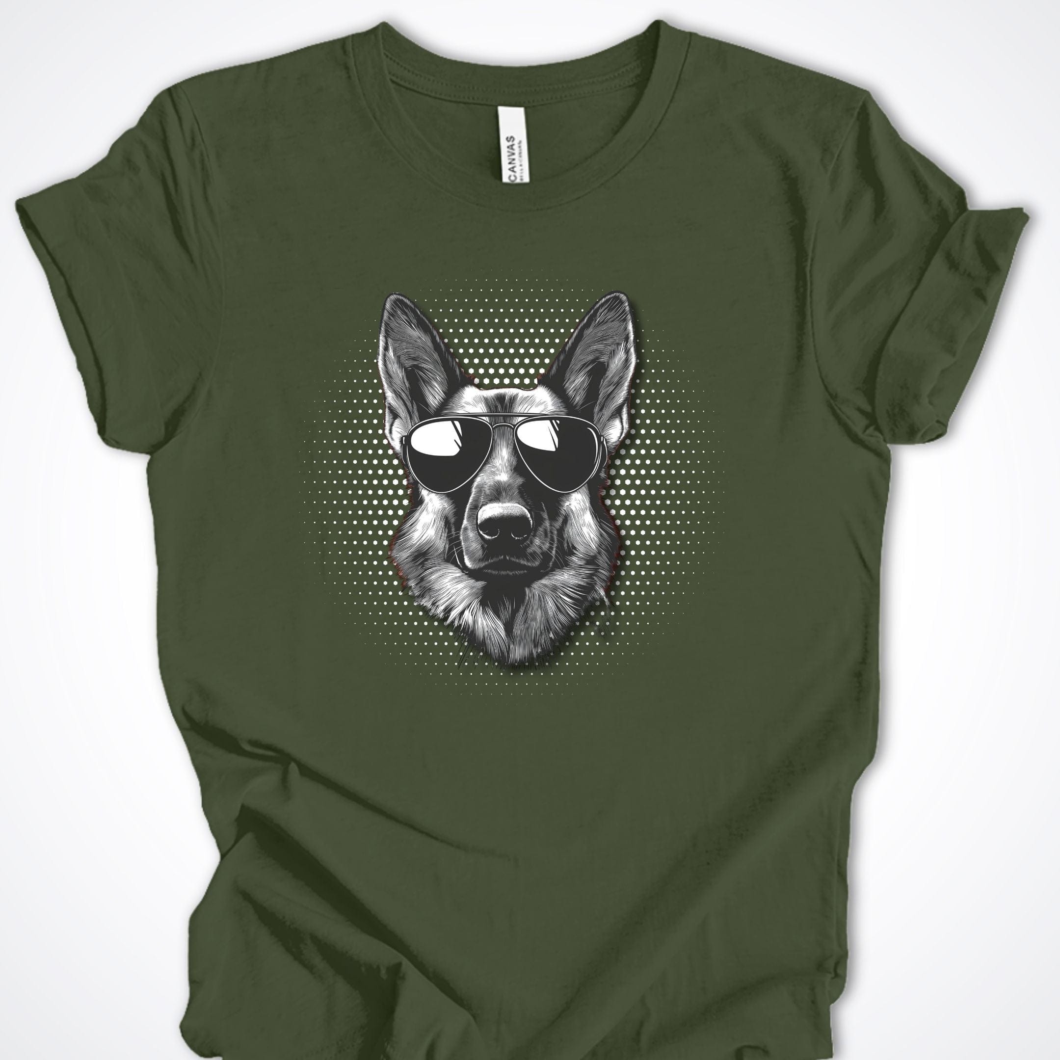 T-Shirt Military Green / S German Shepherd Top Dog Premium Unisex T-Shirt ReallyintoDogs