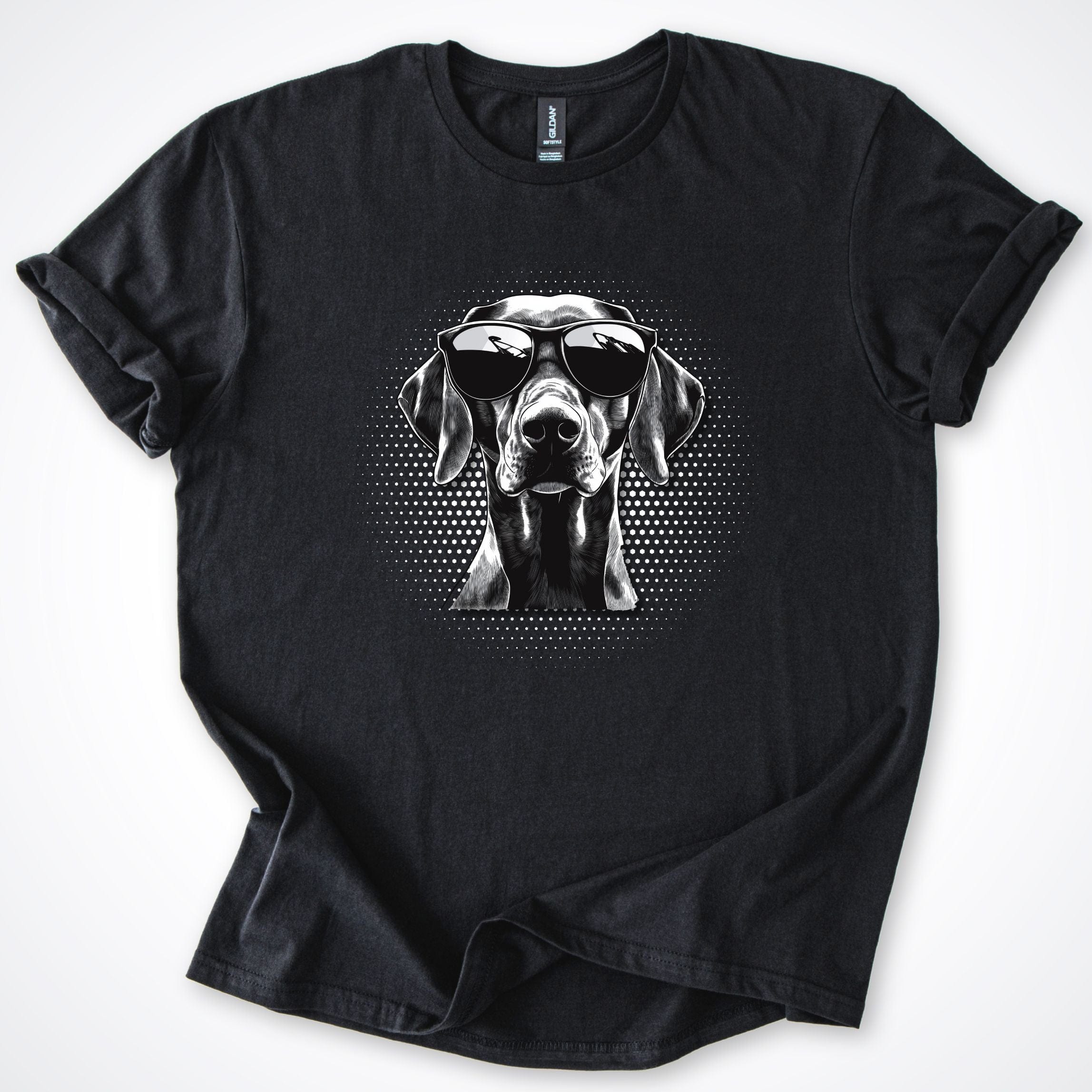 T-Shirt Black / S German Shorthair Pointer Cool Dog with Sunglasses T-Shirt ReallyintoDogs