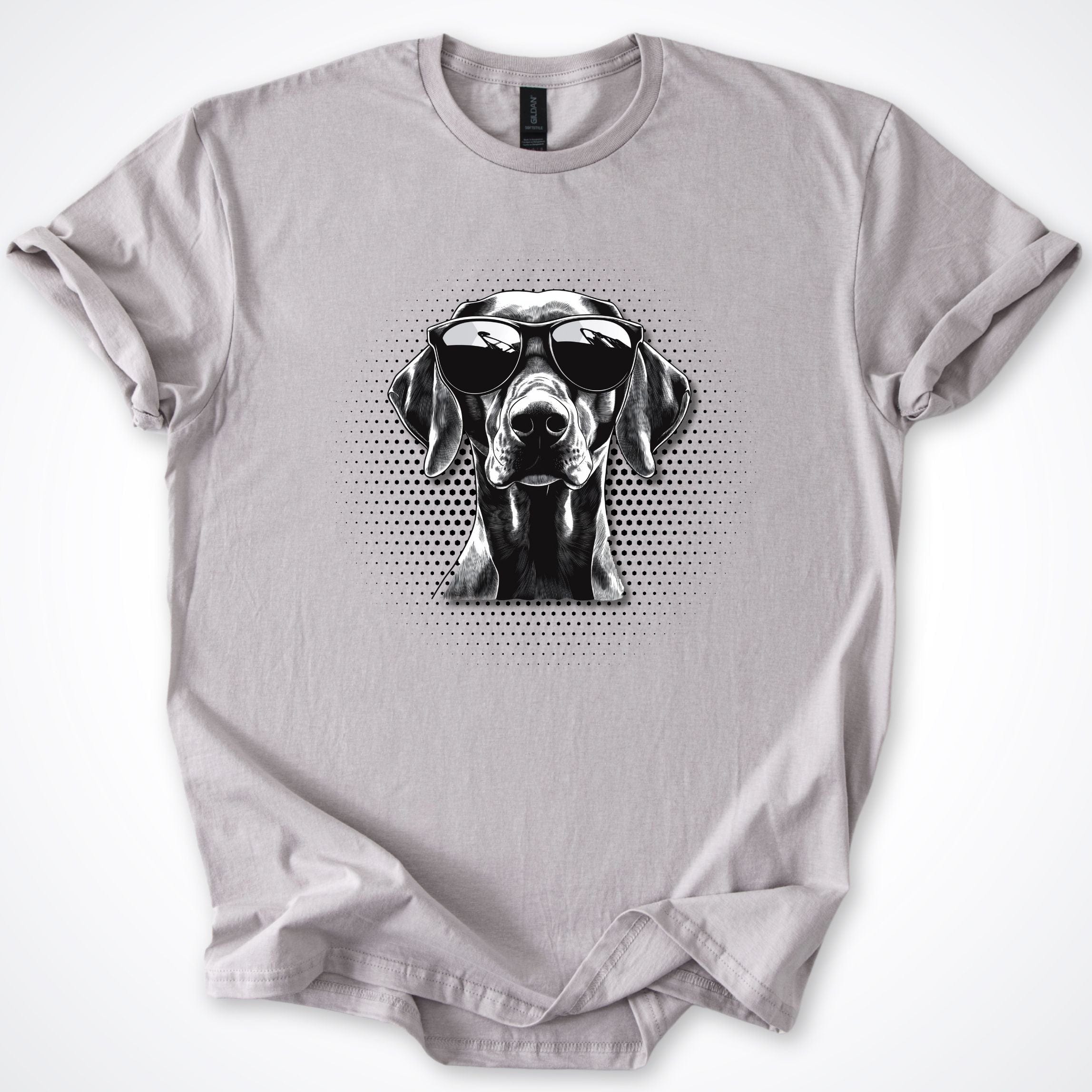 T-Shirt Ice Grey / S German Shorthair Pointer Cool Dog with Sunglasses T-Shirt ReallyintoDogs