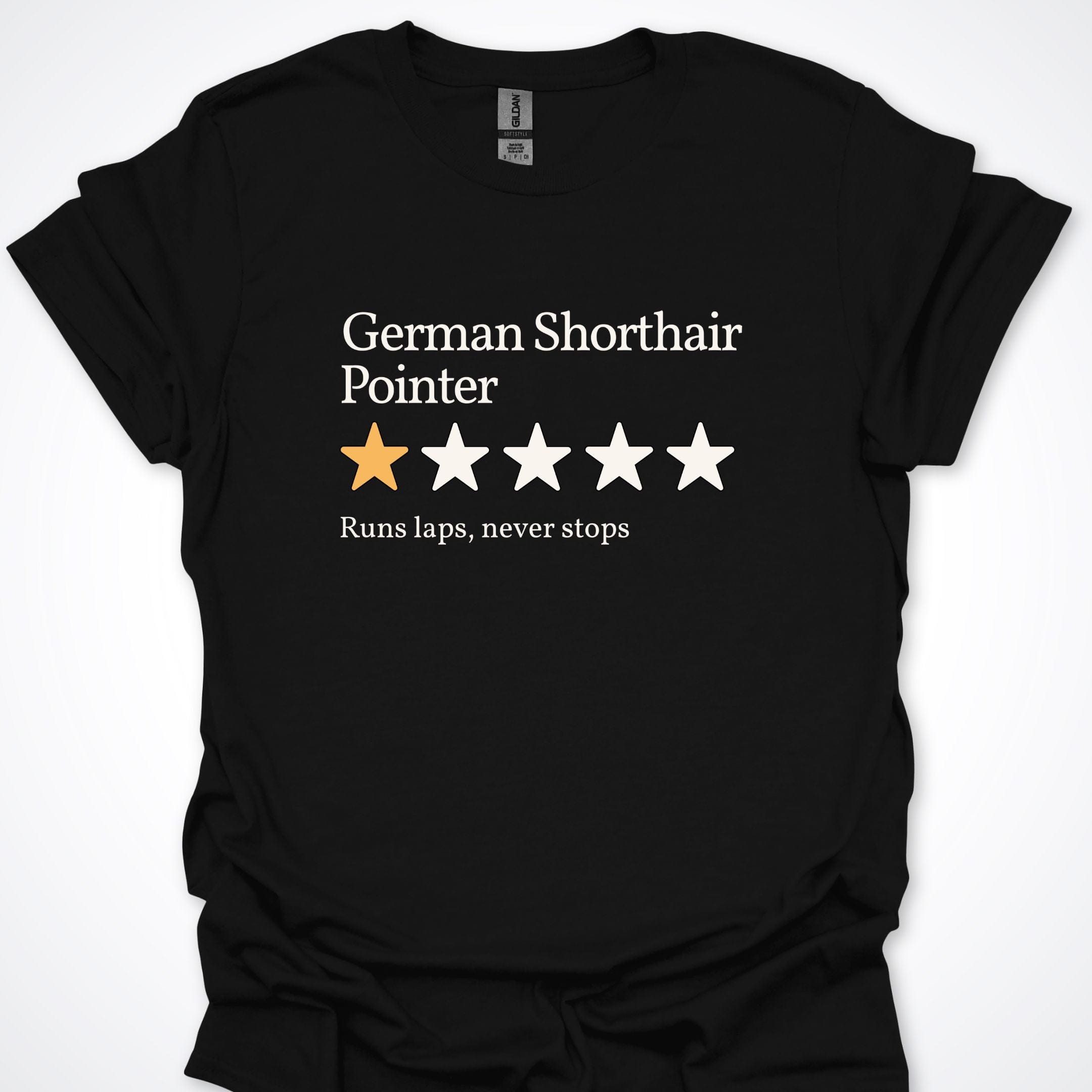 T-Shirt Black / S German Shorthair Pointer One Star Review Premium Unisex T-Shirt ReallyintoDogs