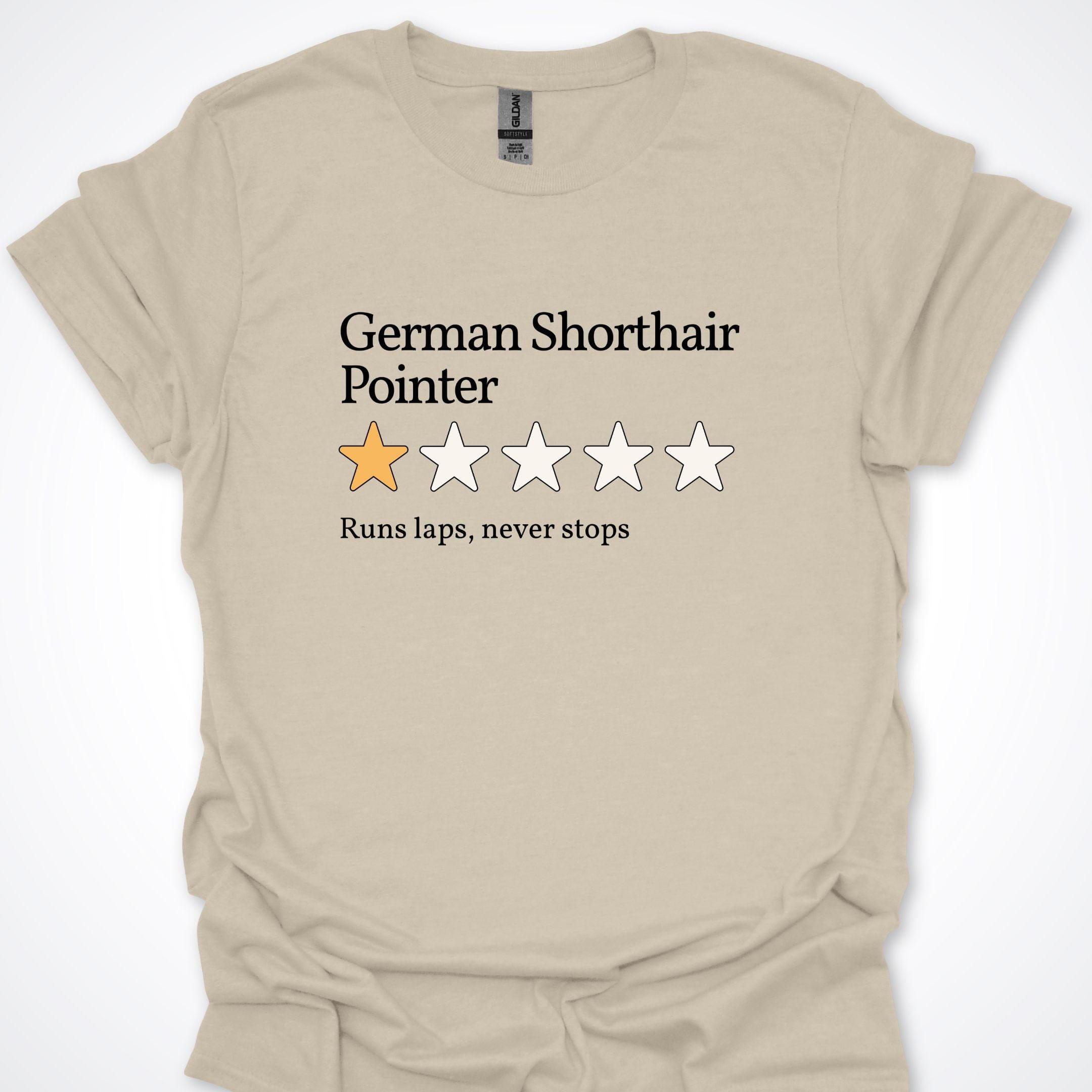 T-Shirt Natural / S German Shorthair Pointer One Star Review Premium Unisex T-Shirt ReallyintoDogs