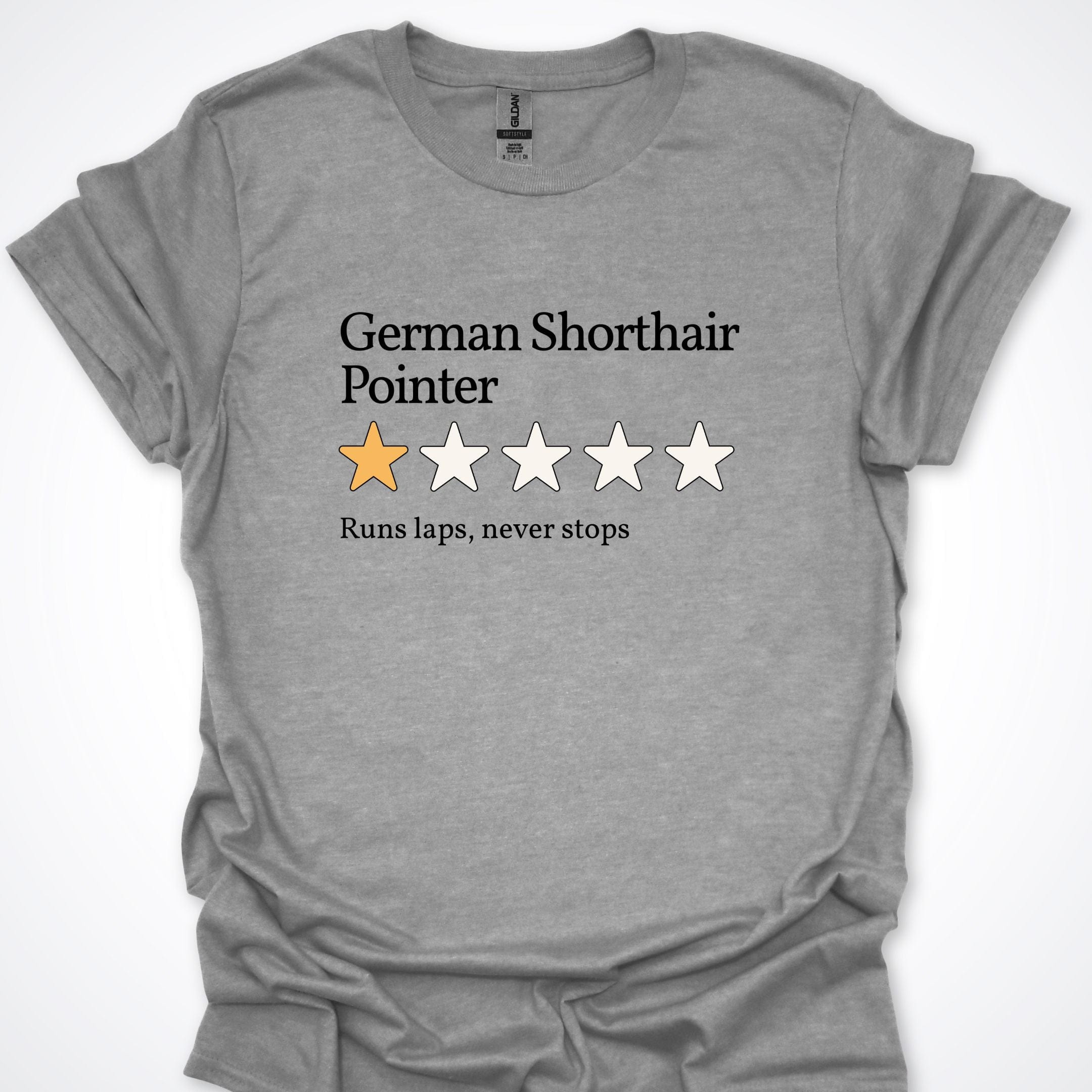 T-Shirt Sport Grey / S German Shorthair Pointer One Star Review Premium Unisex T-Shirt ReallyintoDogs