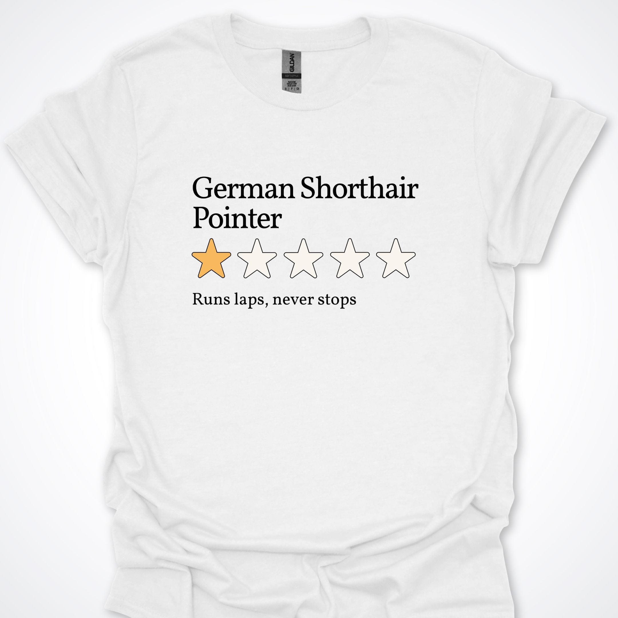 T-Shirt White / S German Shorthair Pointer One Star Review Premium Unisex T-Shirt ReallyintoDogs