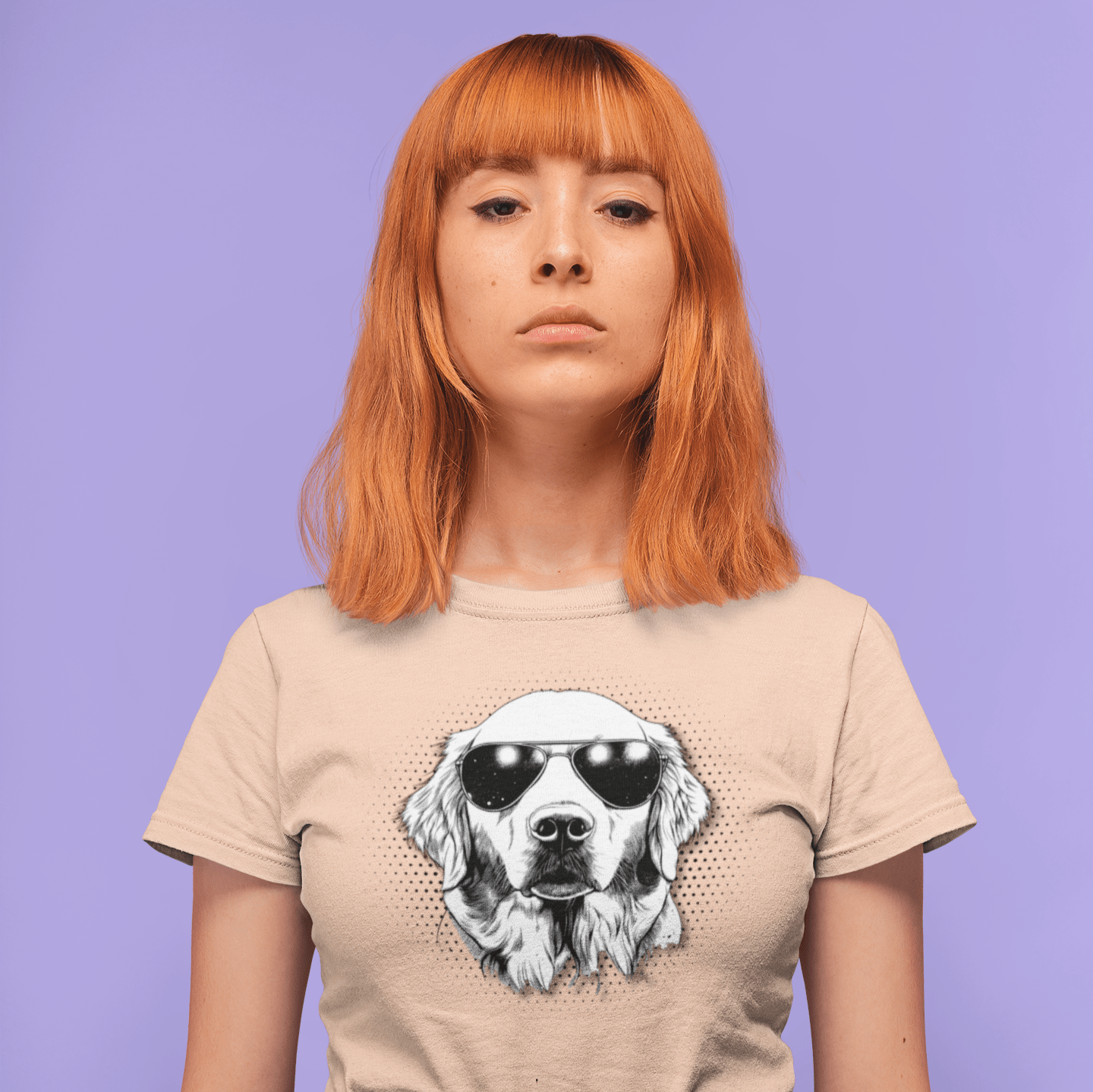 T-Shirt Golden Retreiver Top Dog Cool Dog with Sunglasses Premium Unisex Tee --reallyintothat