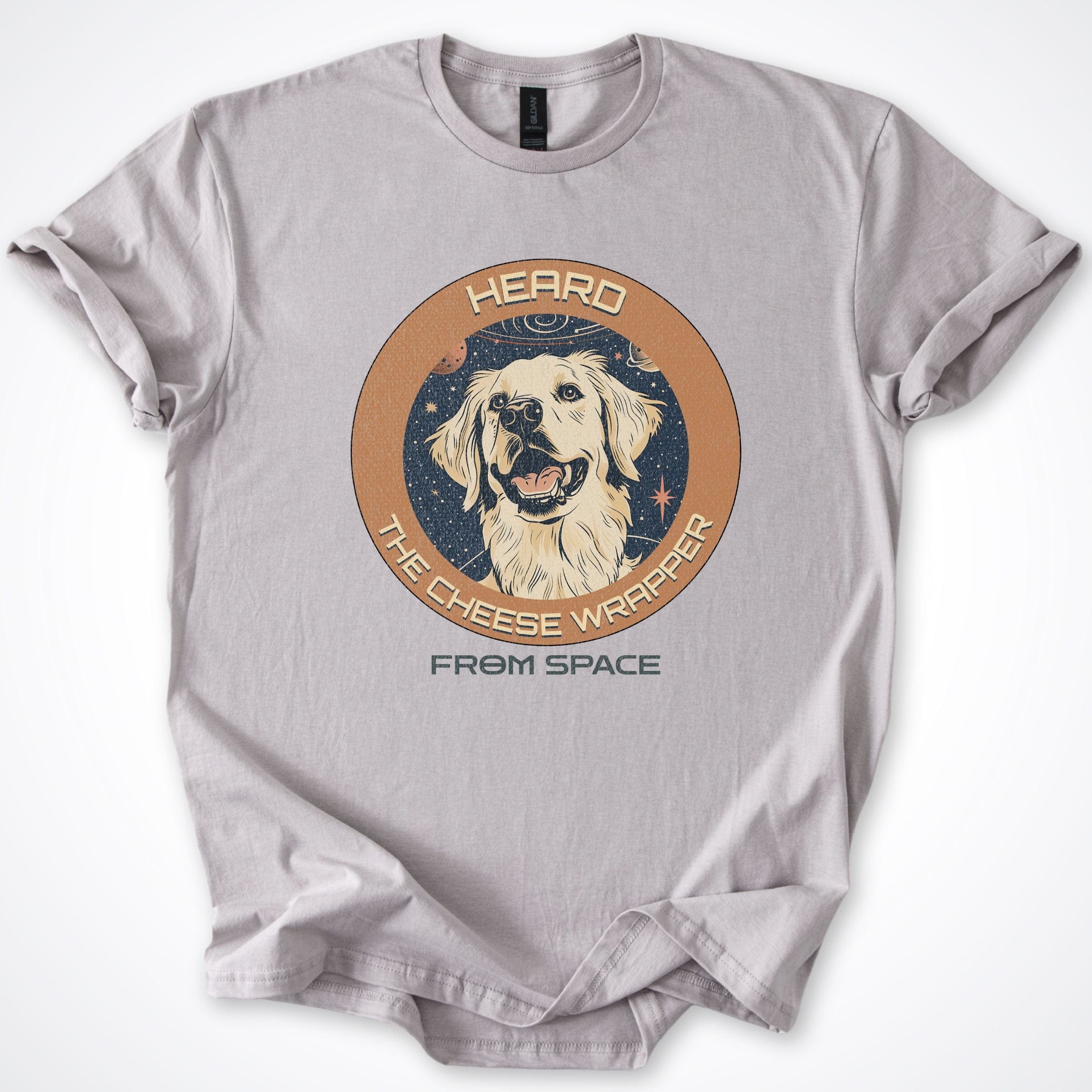 T-Shirt Ice Grey / S Golden Retriever Heard the Cheese Wrapper T-Shirt ReallyintoDogs