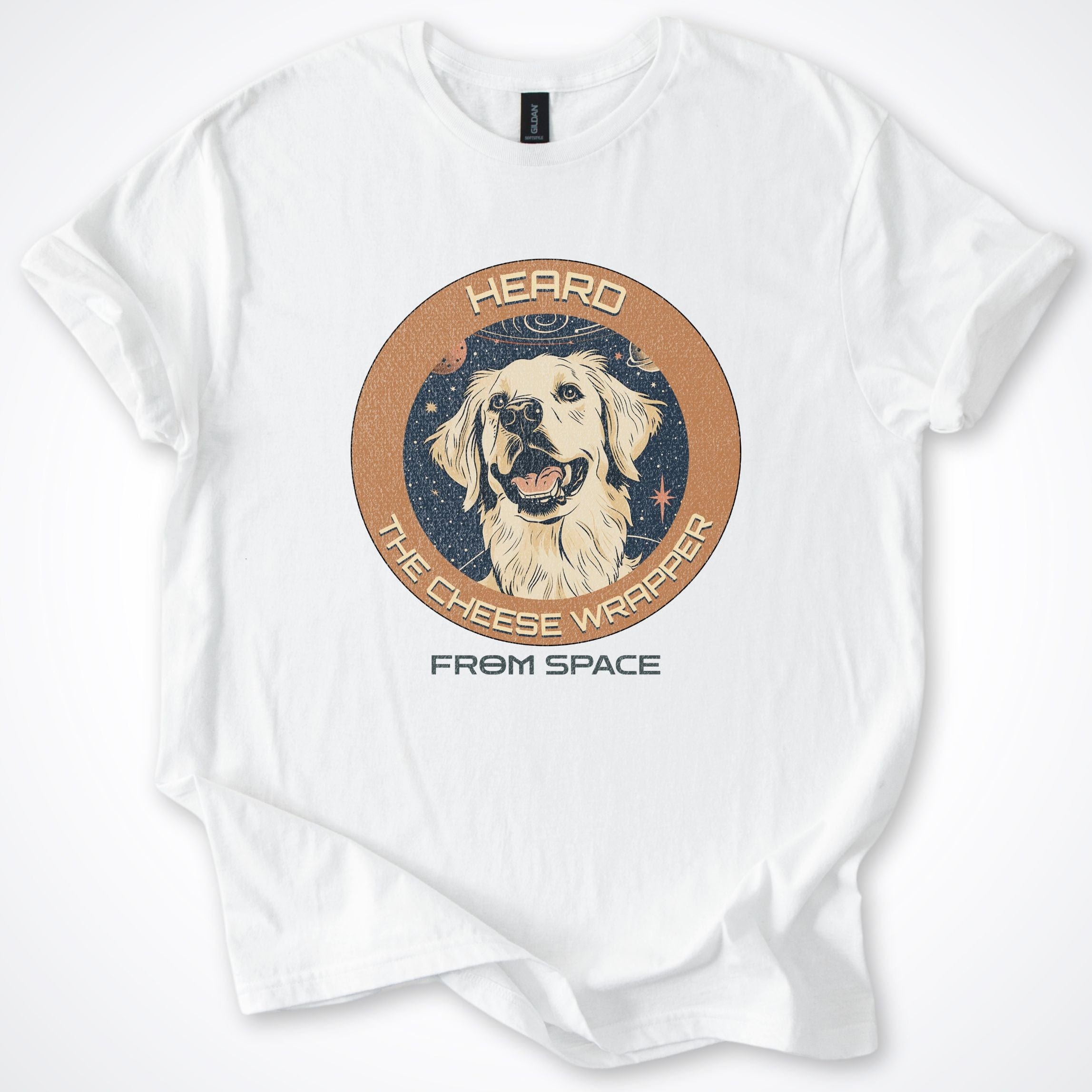 T-Shirt White / S Golden Retriever Heard the Cheese Wrapper T-Shirt ReallyintoDogs