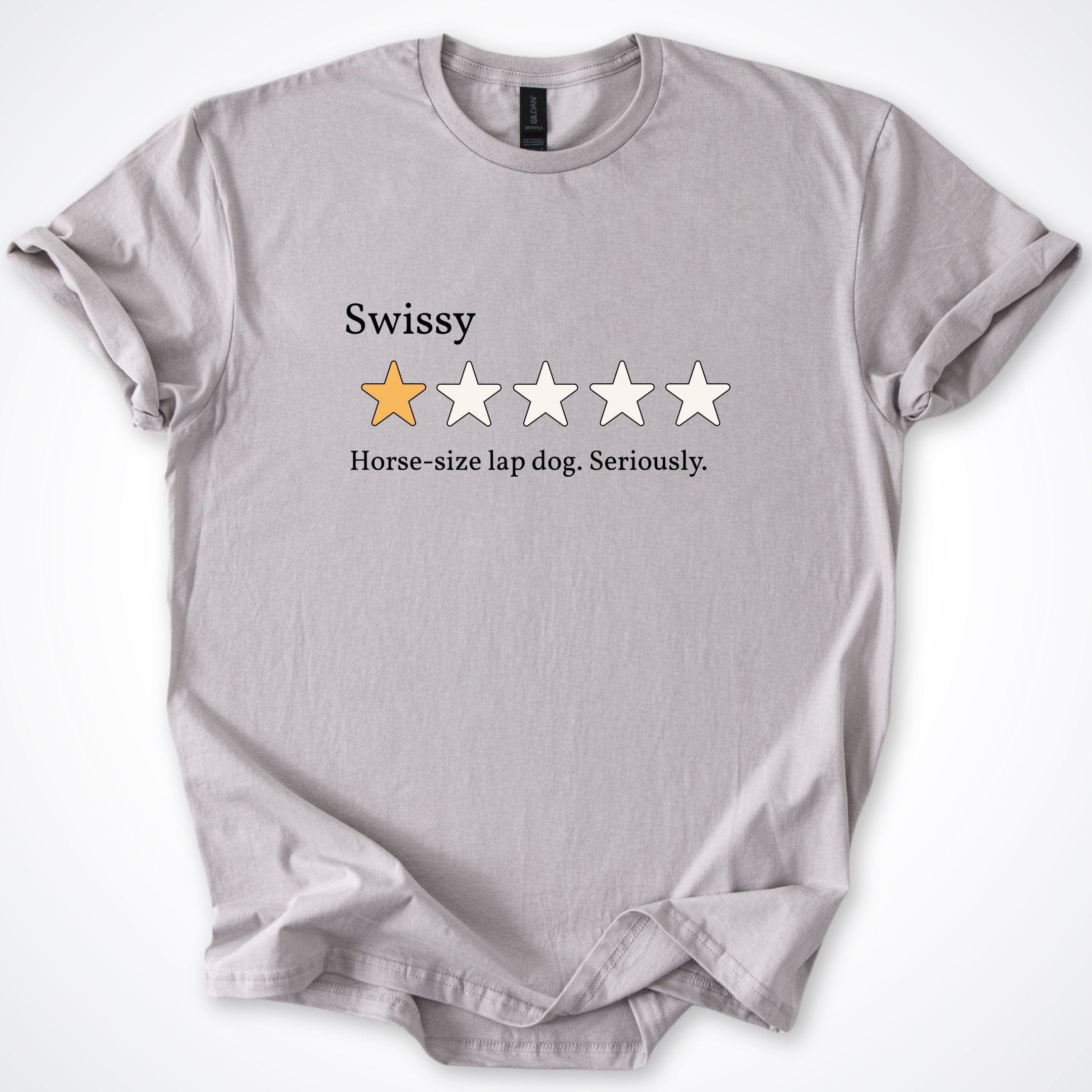T-Shirt Ice Grey / S Greater Swiss Mountain Dog One Star Review T-Shirt ReallyintoDogs
