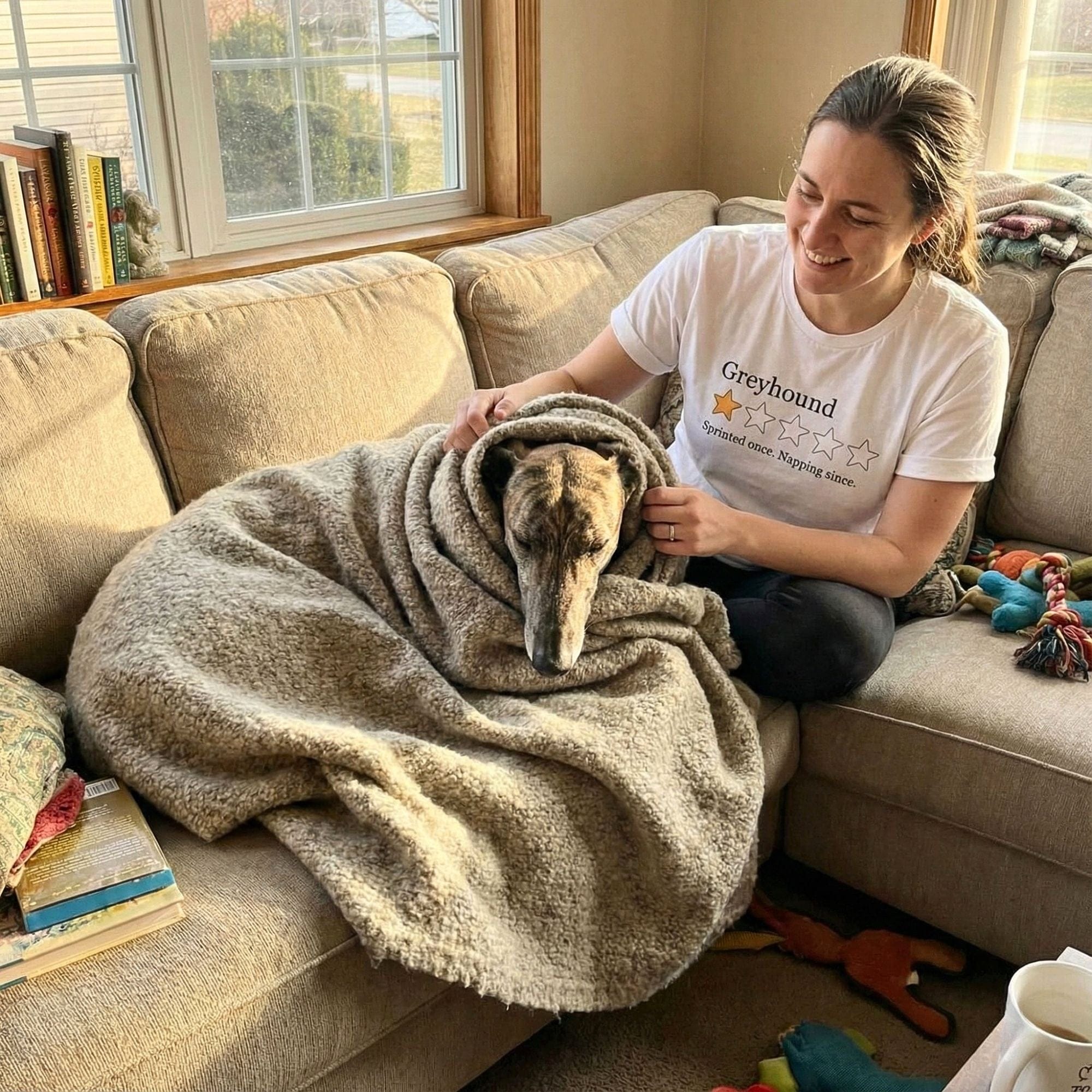 T-Shirt Greyhound One Star Review T-Shirt ReallyintoDogs