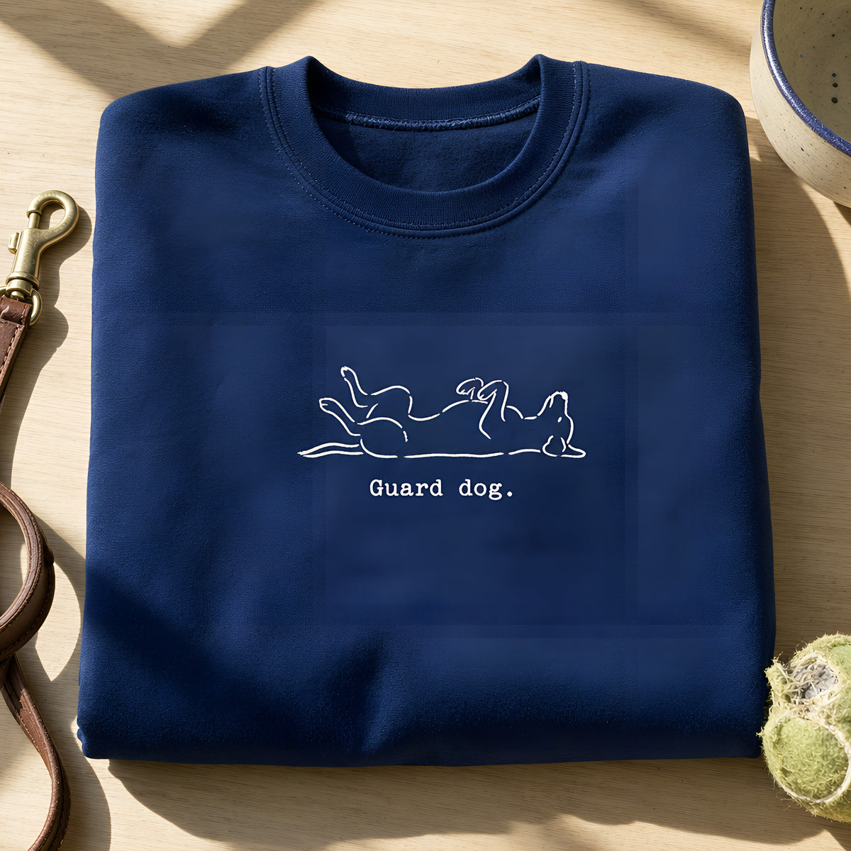 Guard Dog Crewneck Sweatshirt Navy folded