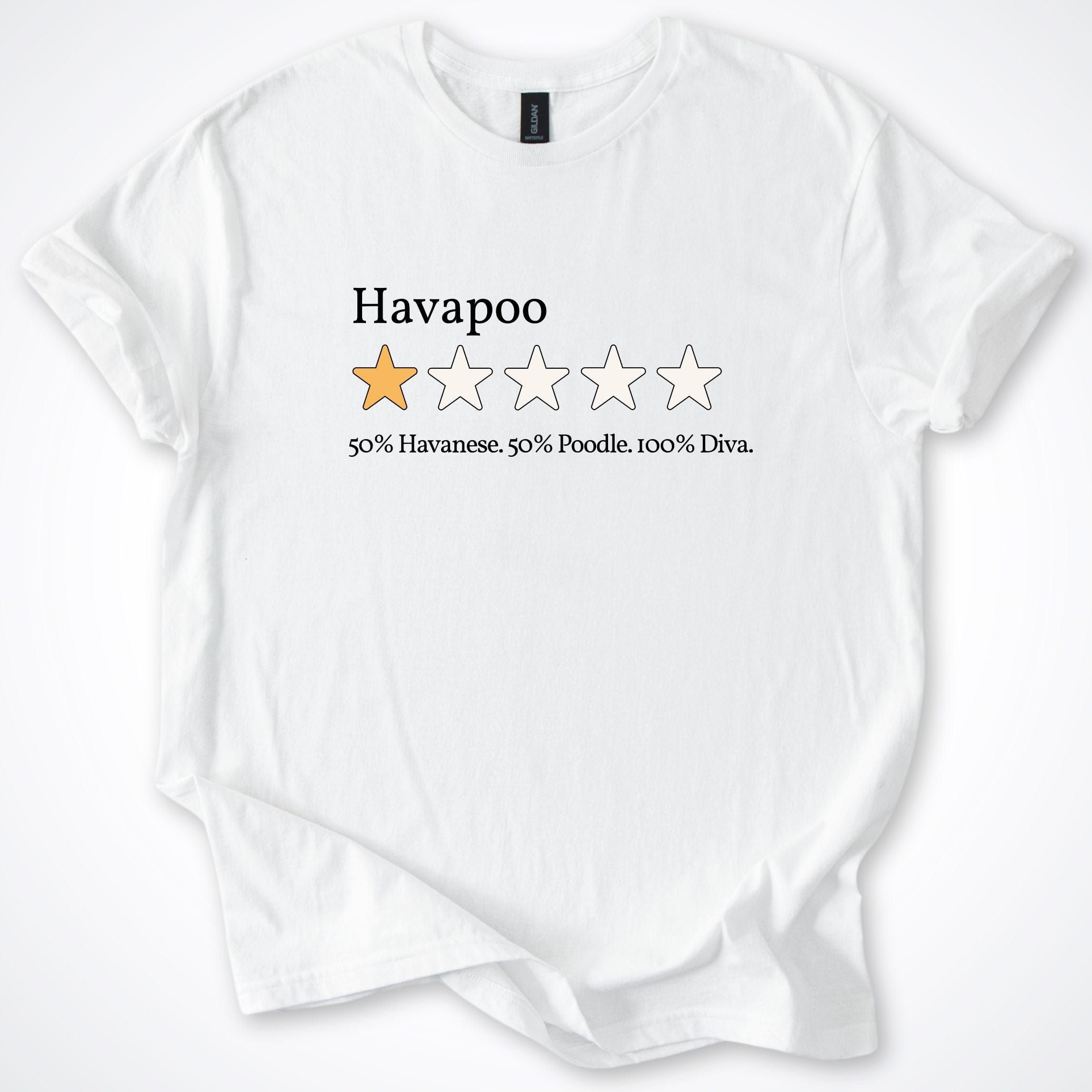 T-Shirt White / S Havapoo V2 One Star Review T-Shirt ReallyintoDogs