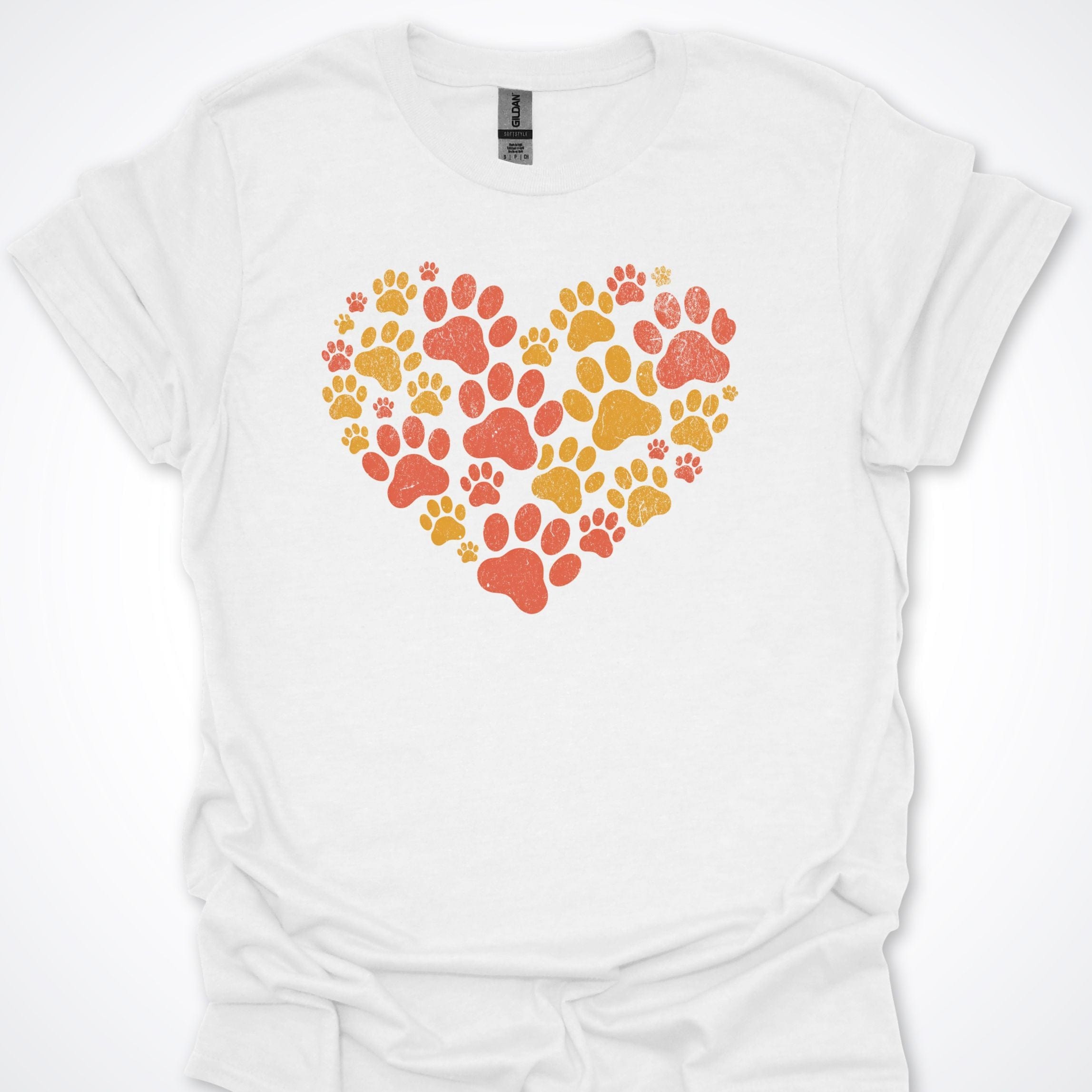 T-Shirt White / S Heart of Paws T-Shirt ReallyintoDogs