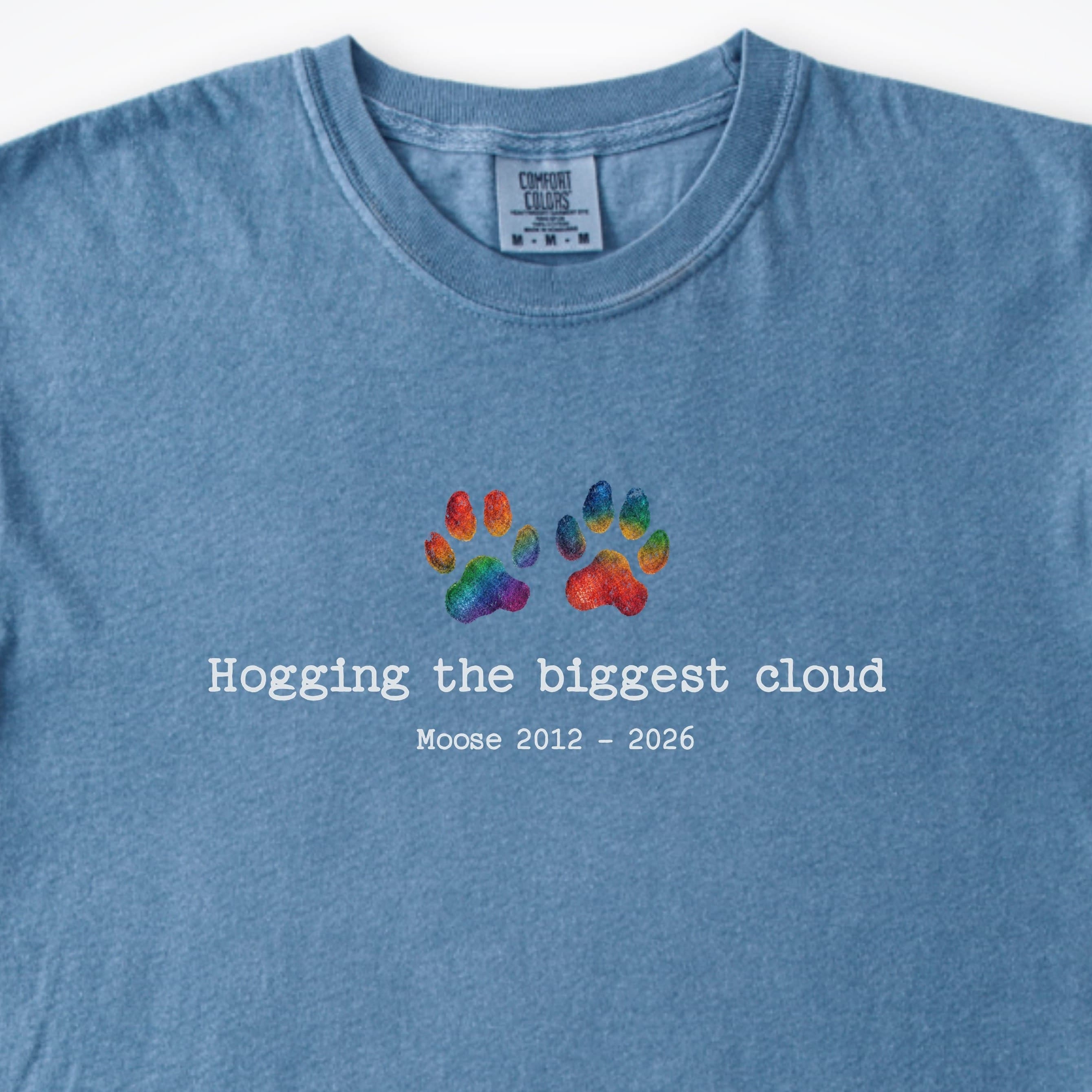 T-Shirt Hogging The Biggest Cloud - Personalized Memorial Premium T-Shirt ReallyintoDogs