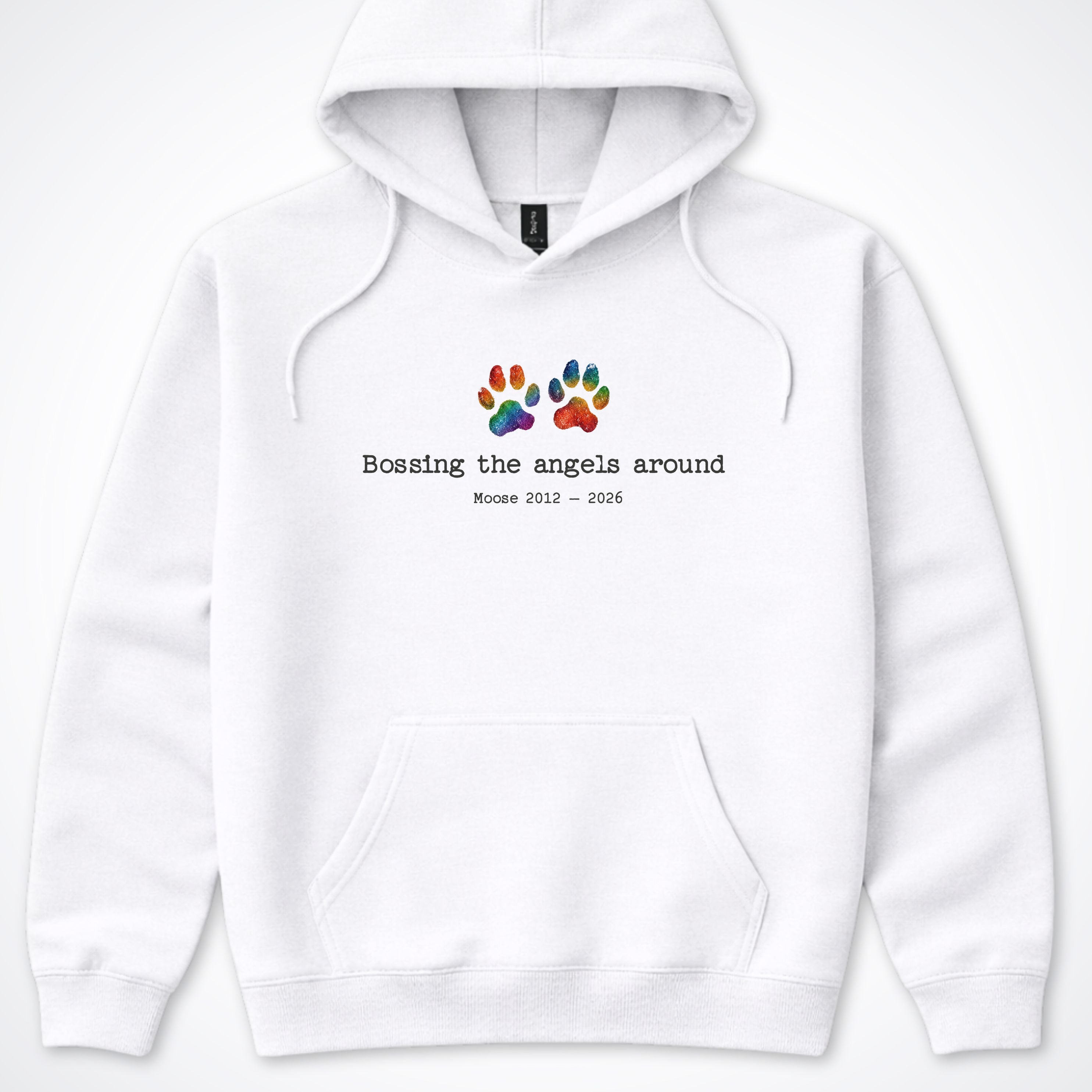 Bossing The Angels Around - Personalized Memorial Hooded Sweatshirt