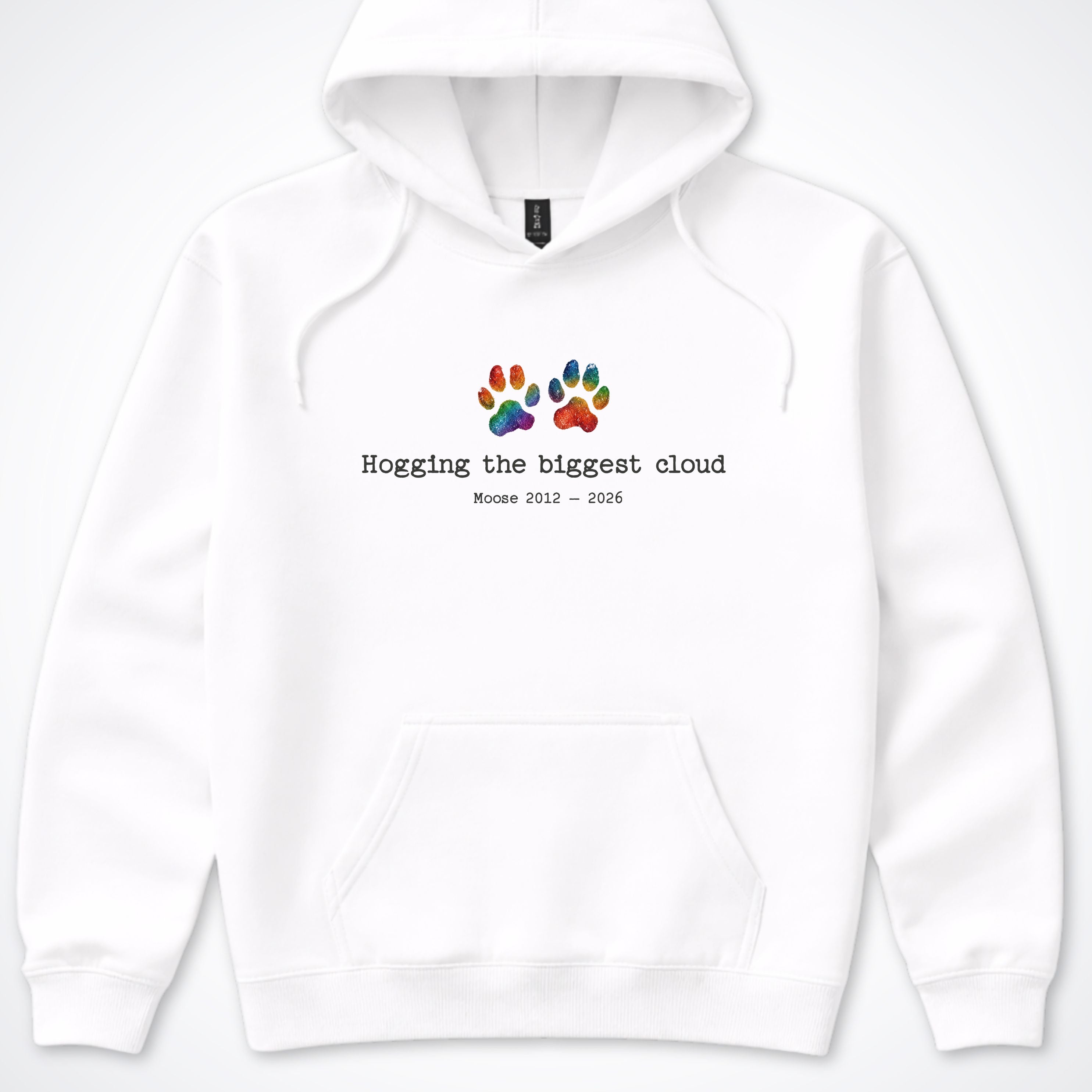 Hogging The Biggest Cloud - Personalized Memorial Hooded Sweatshirt