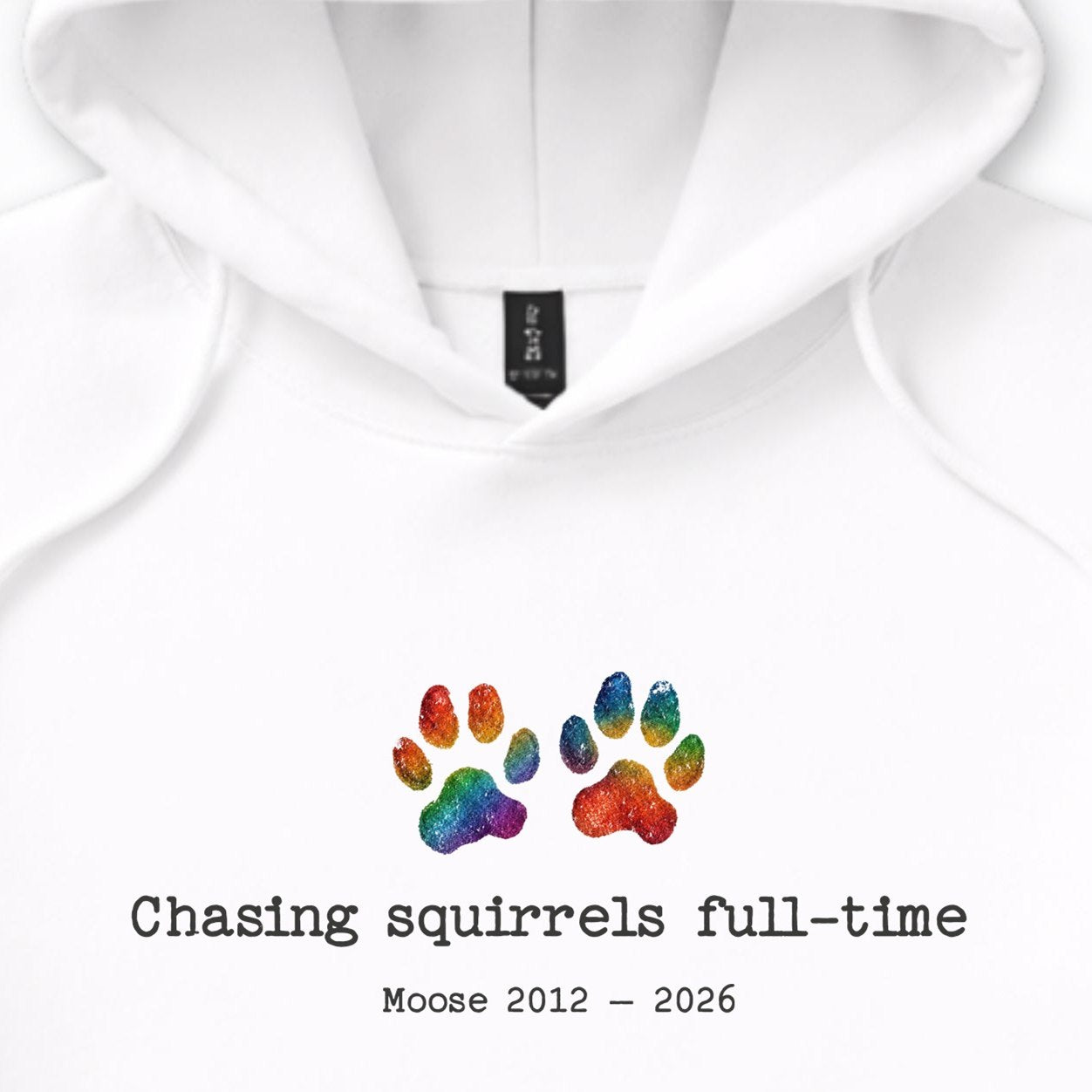 Chasing Squirrels Full Time - Personalized Memorial Hooded Sweatshirt