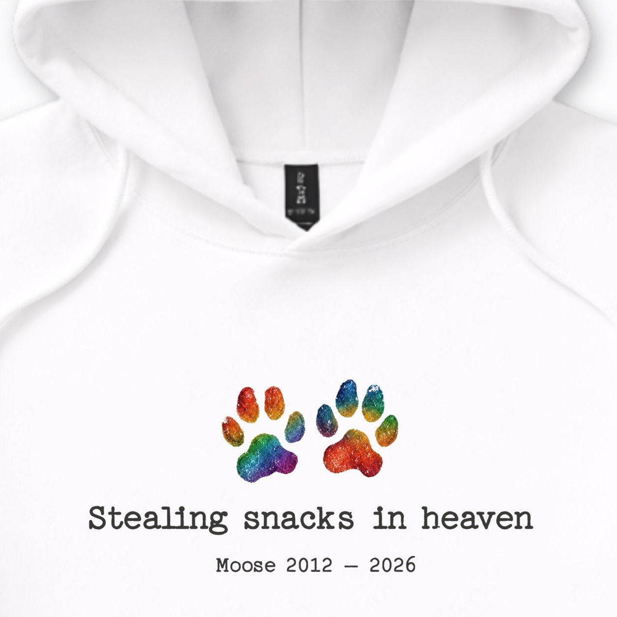 Stealing Snacks In Heaven - Personalized Memorial Hooded Sweatshirt