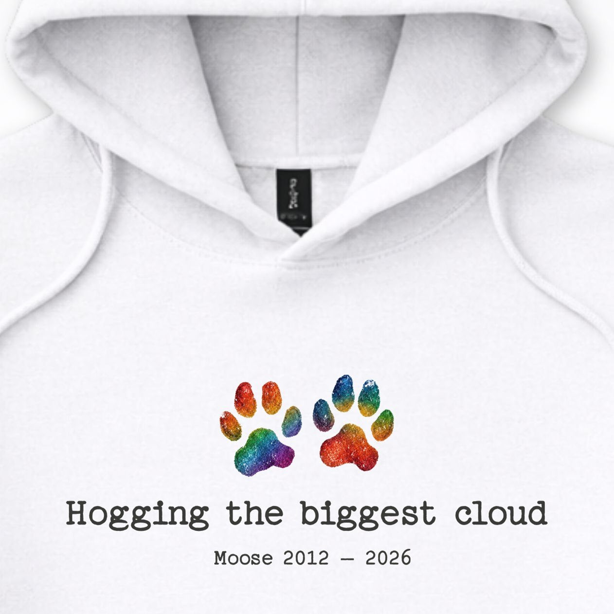 Hogging The Biggest Cloud - Personalized Memorial Hooded Sweatshirt
