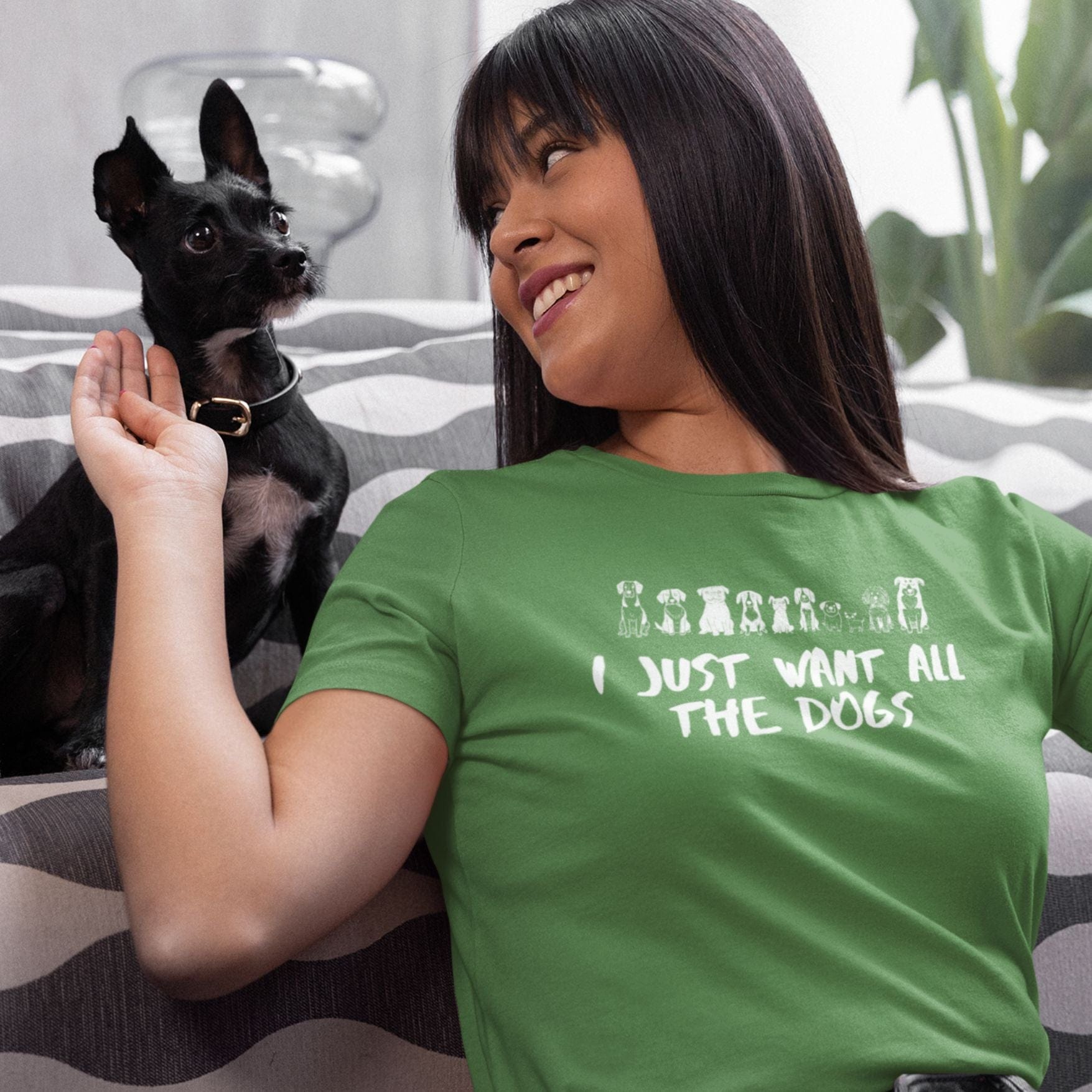 T-Shirt I Just Want All The Dogs Premium Unisex T-Shirt ReallyintoDogs